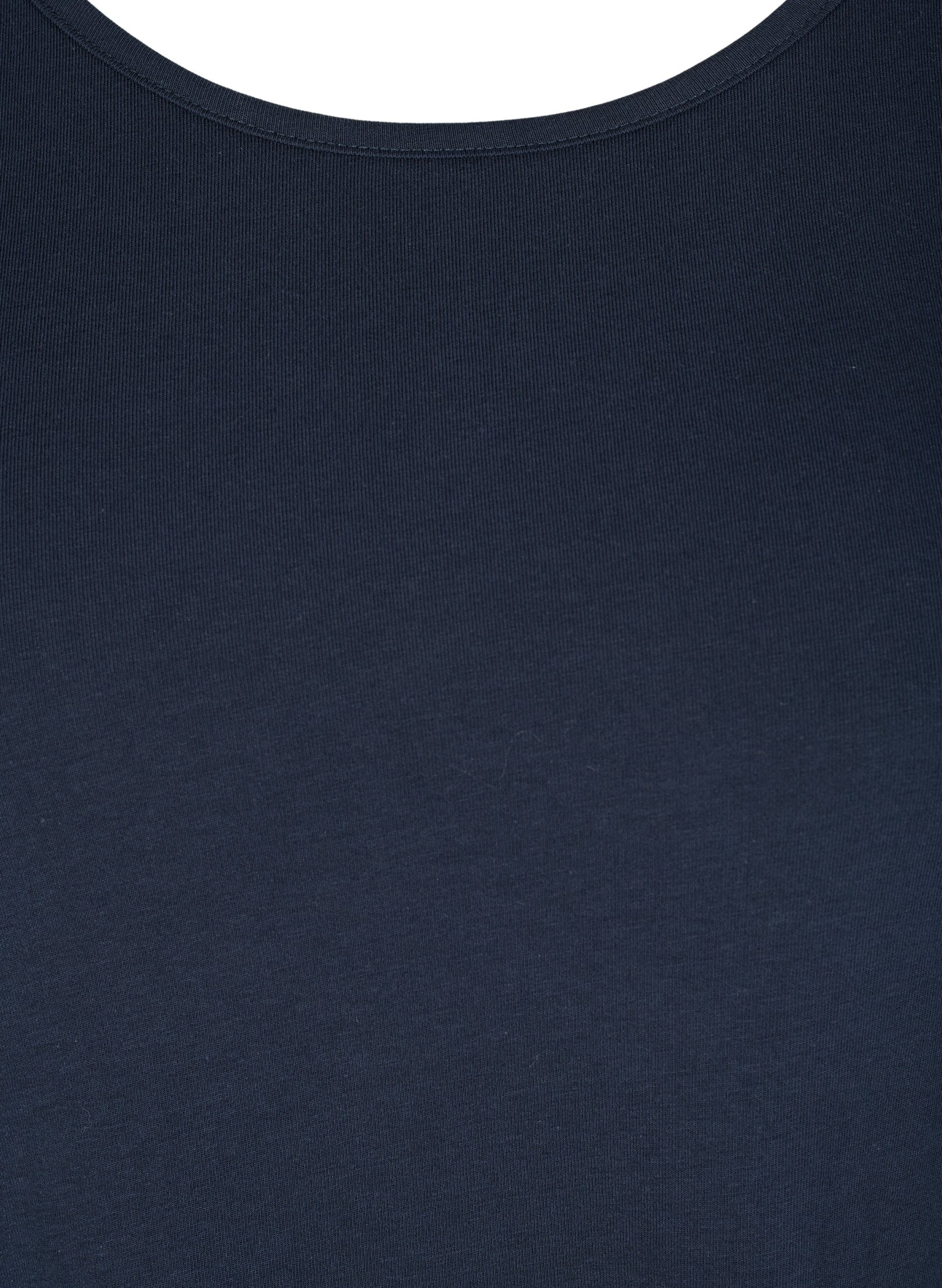 Midikjole i økologisk bomull med lommer, Navy Blazer, Packshot image number 2