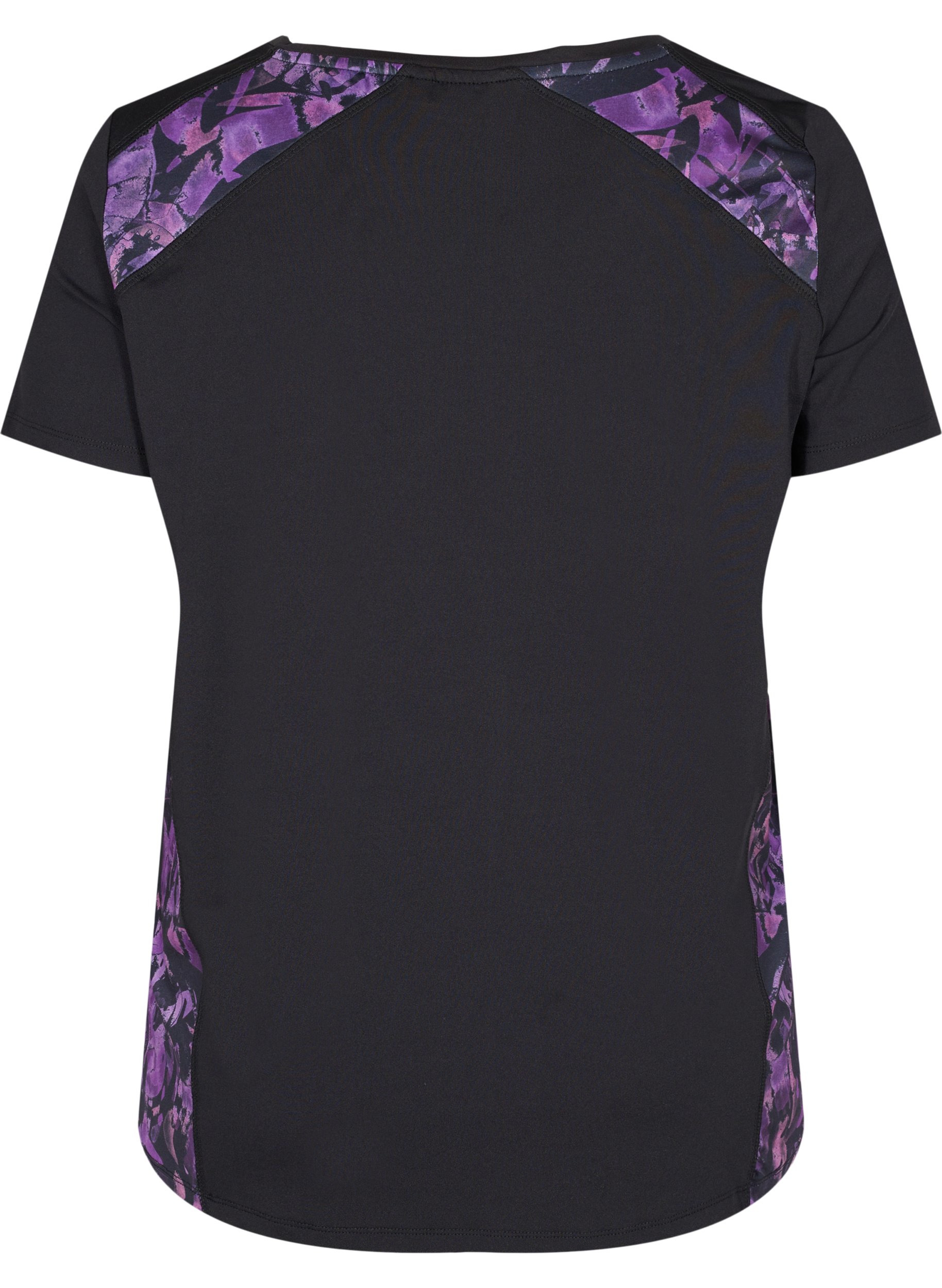 Trenings T-skjorte med mønster, Black, Packshot image number 1