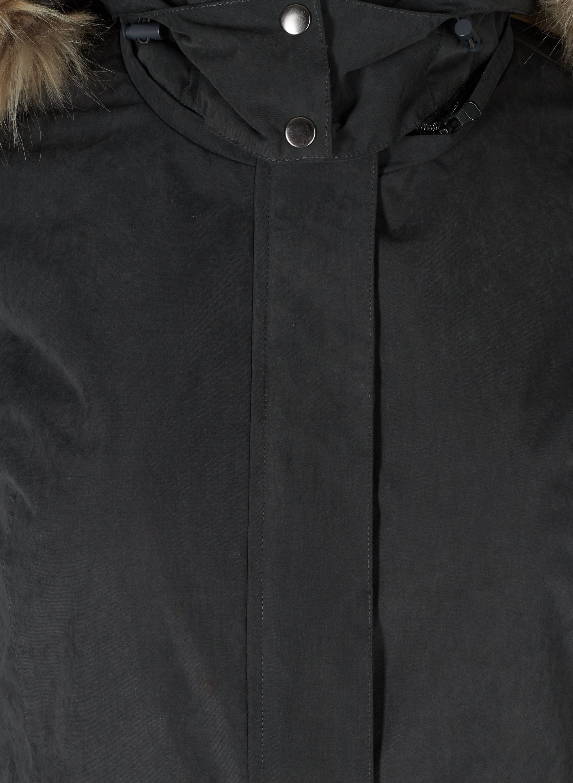 Vanntett vinterjakke med avtagbar hette, Grey as sample, Packshot image number 2