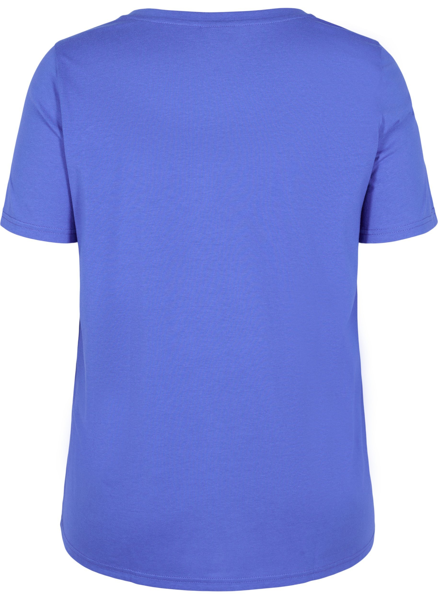 Kortermet T-skjorte med rund hals, Dazzling Blue MB, Packshot image number 1