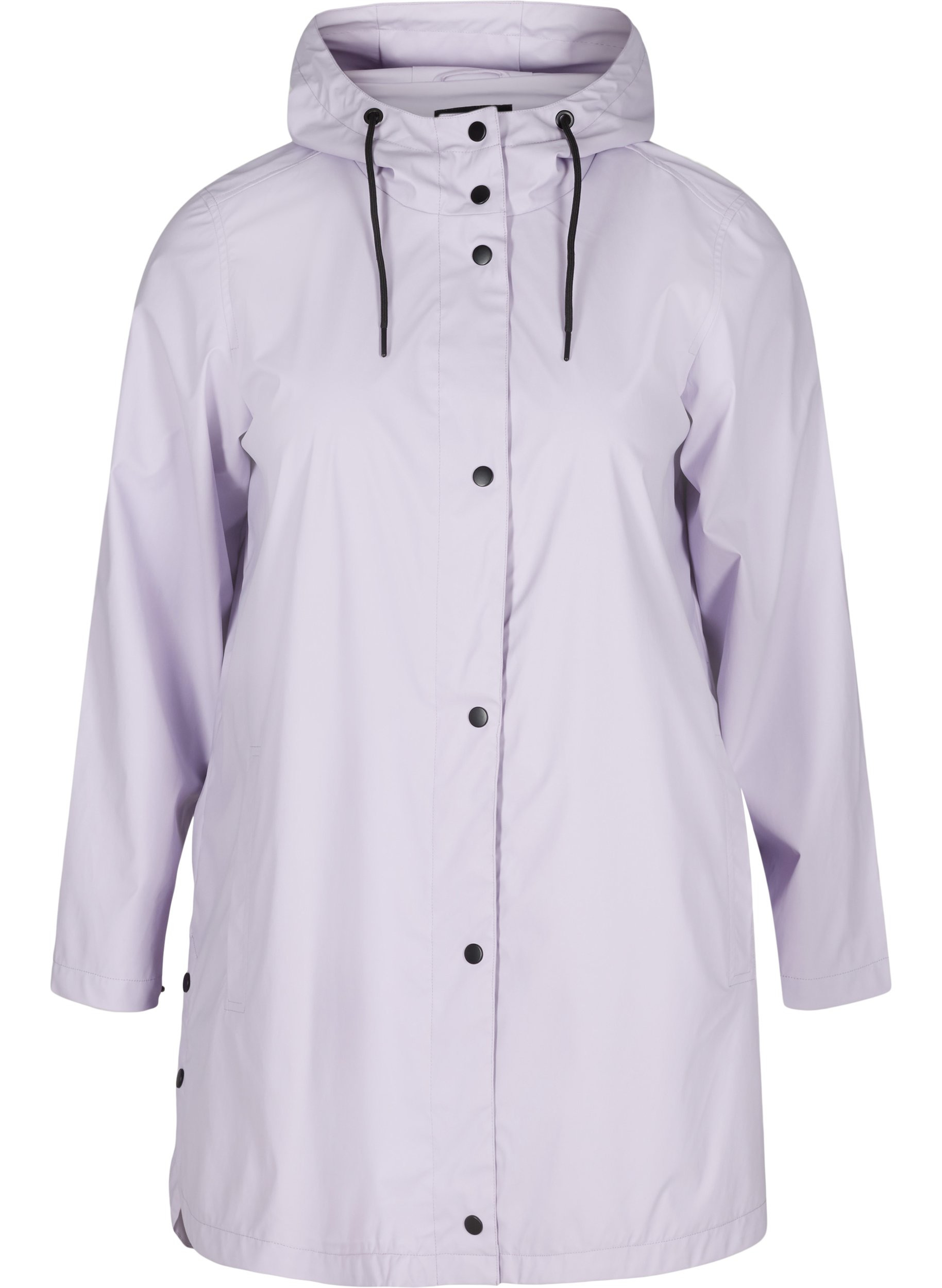 Regnjakke med hette og lommer, Pastel Lilac, Packshot image number 0
