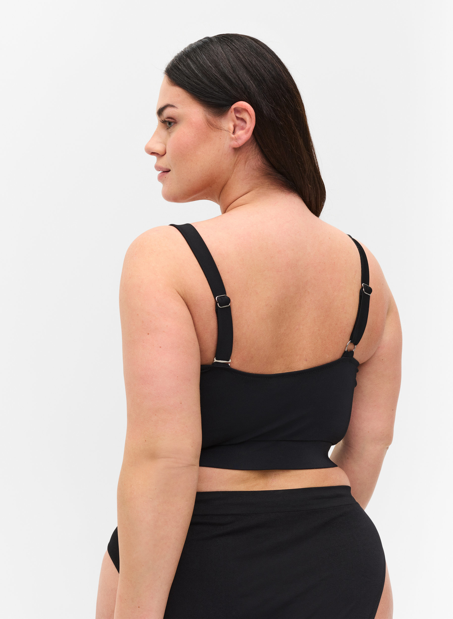 Bikinitopp med one-shoulder, Black, Model