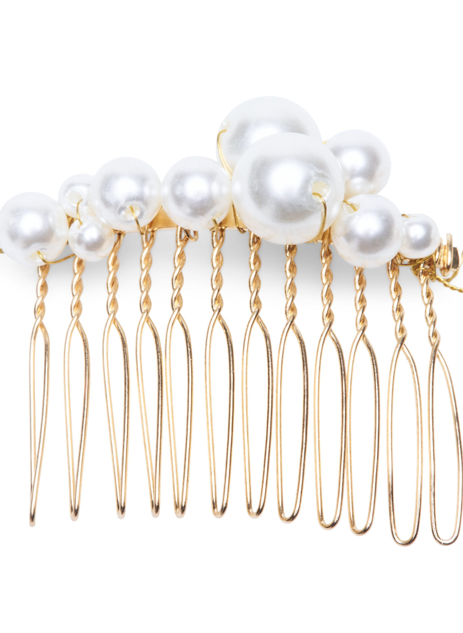 3 stk. hårspenner med perler, Pearl, Packshot image number 1