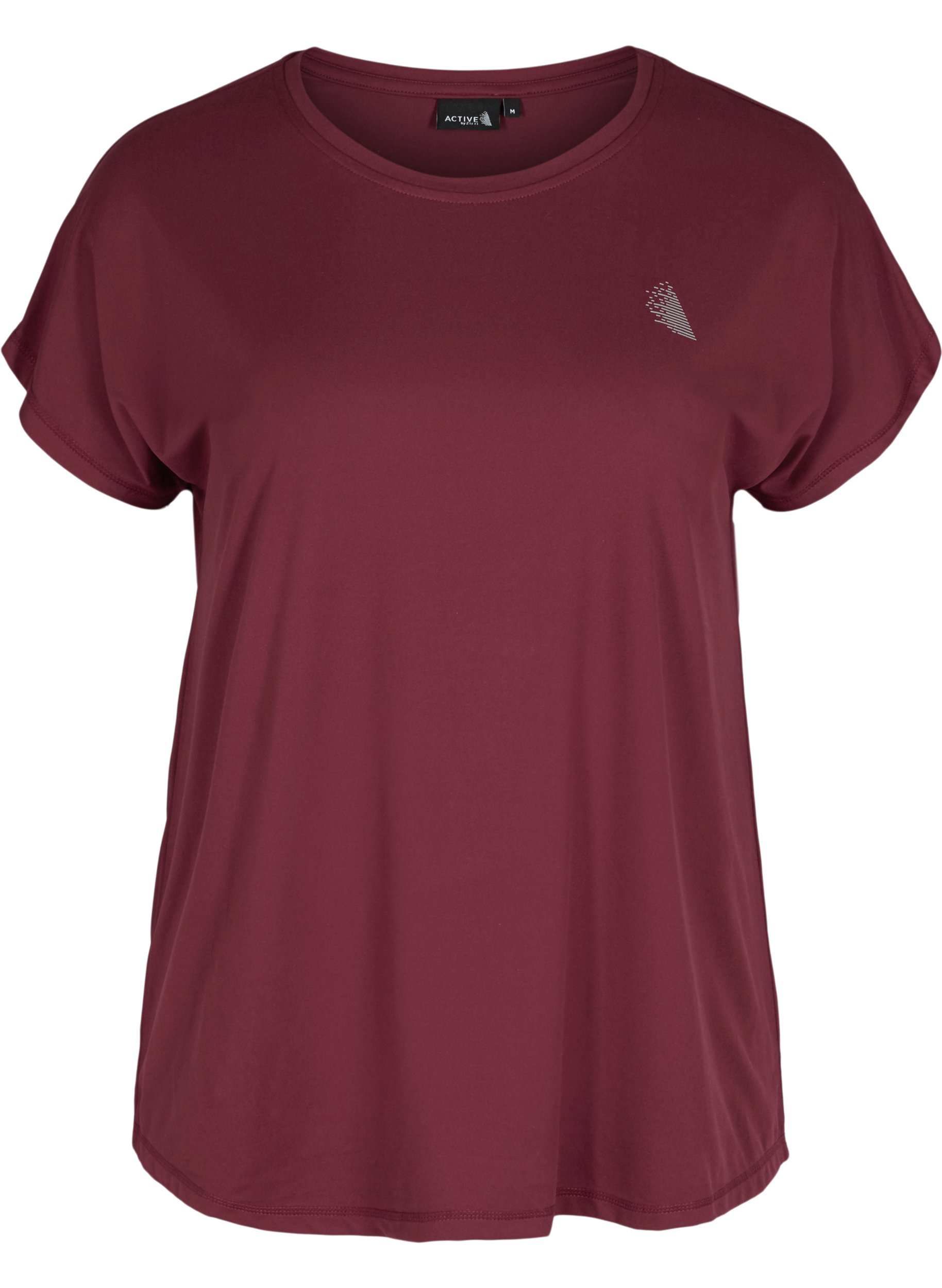 Ensfarget T-skjorte til trening, Pomegranate