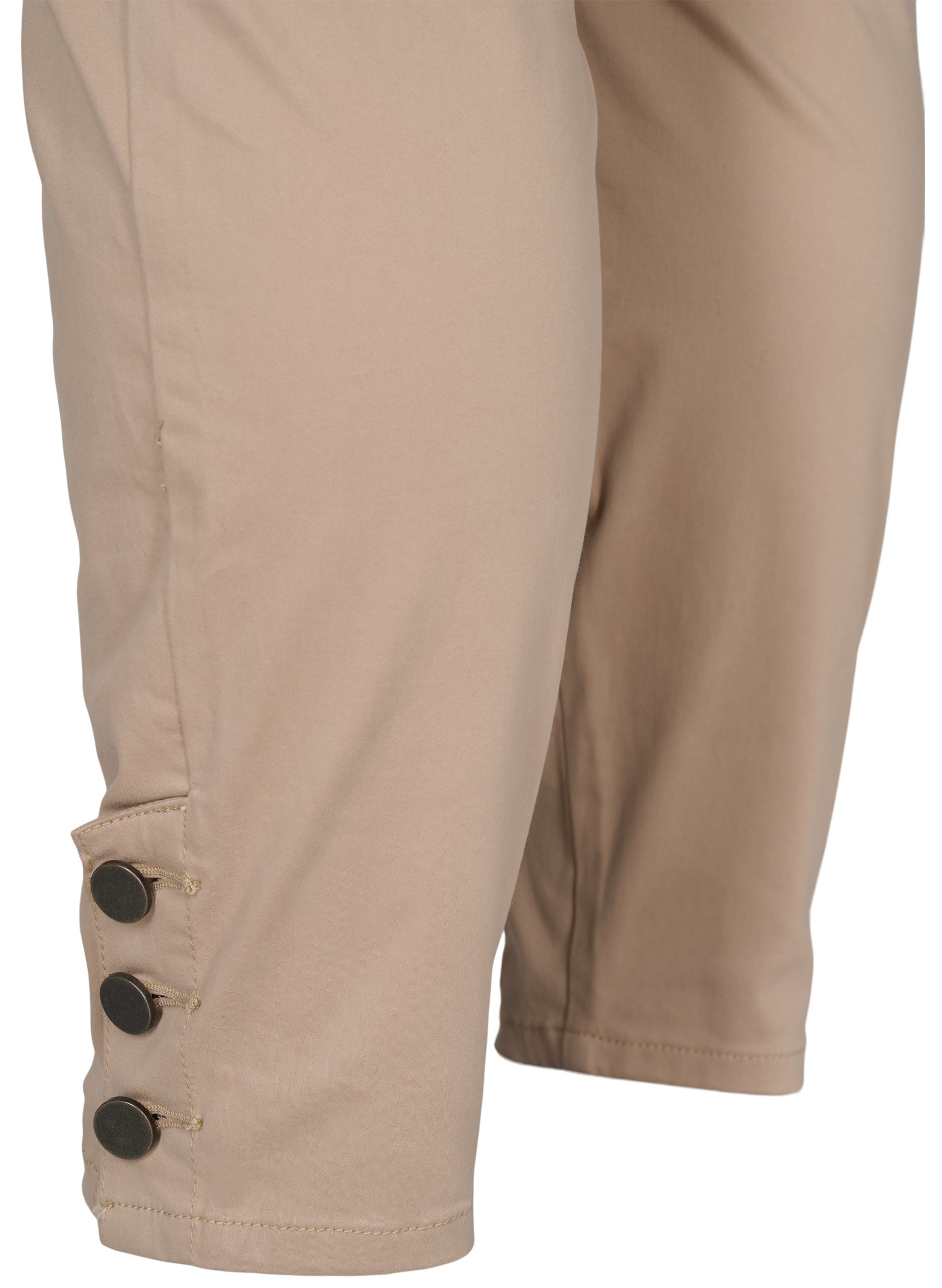 Cropped Amy jeans med knapper, Oxford Tan, Packshot image number 3