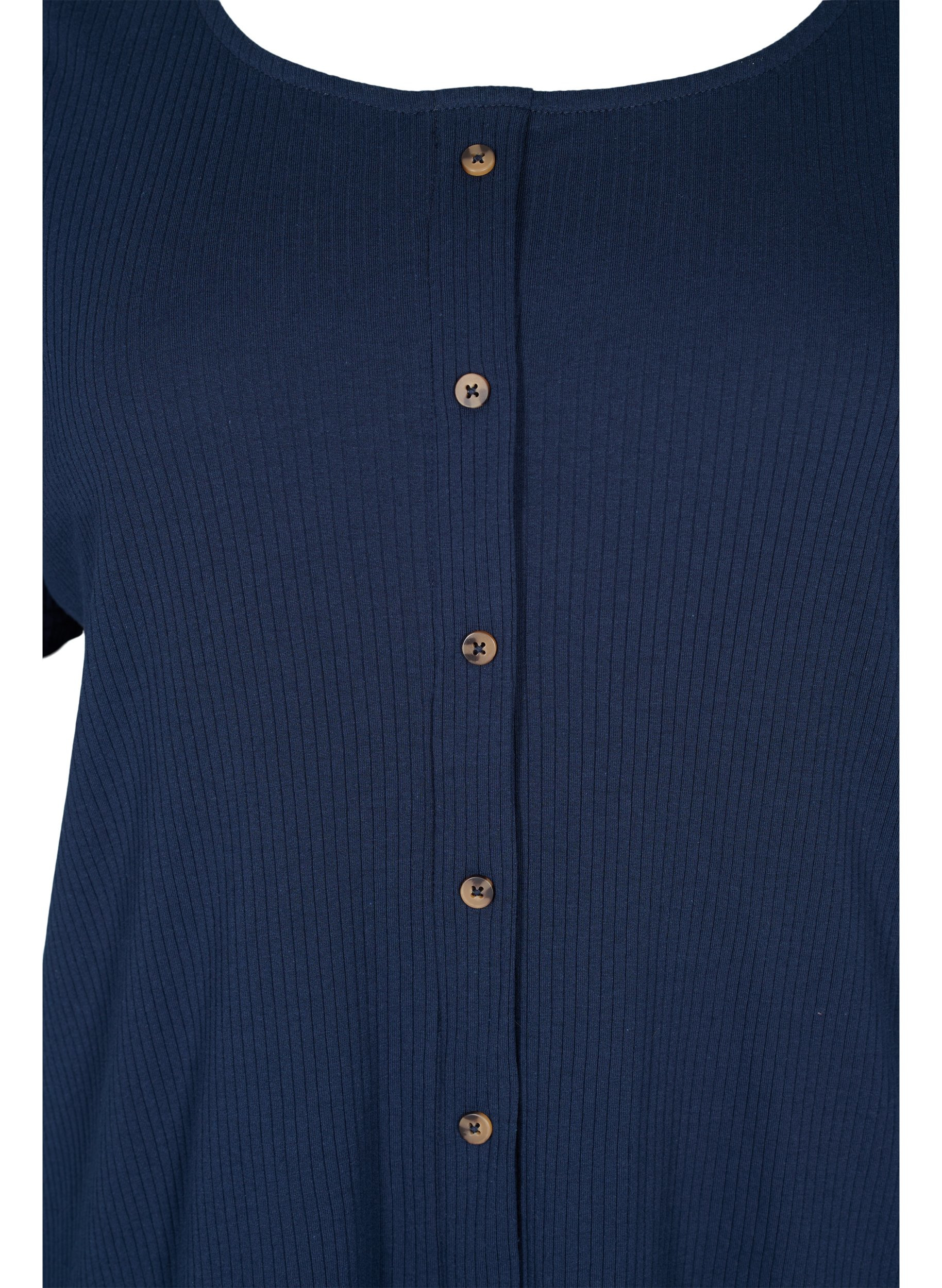 T-skjorte med knapper, Navy Blazer, Packshot image number 2