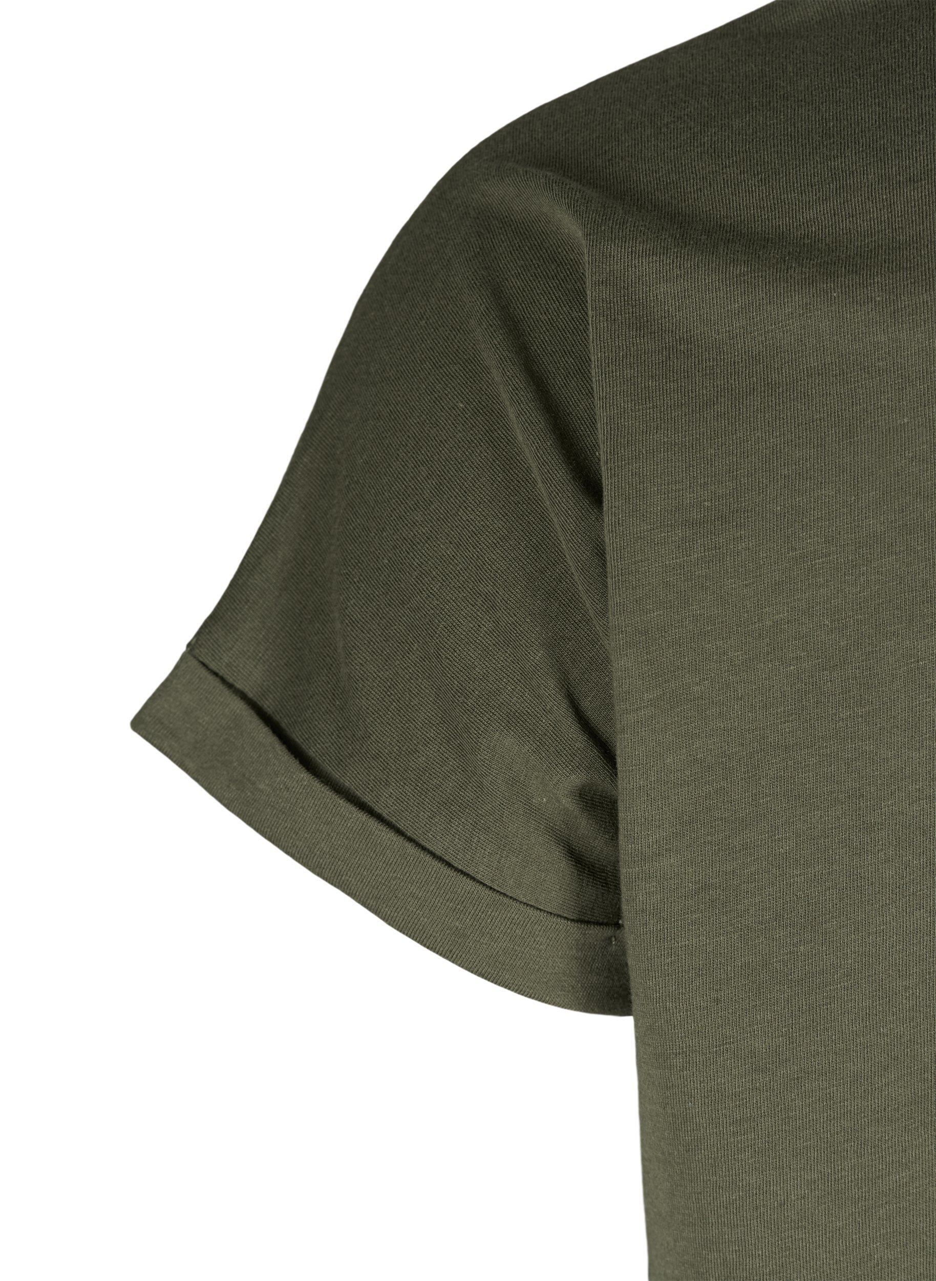 T-skjorte i bomullsmiks, Ivy Green, Packshot image number 3