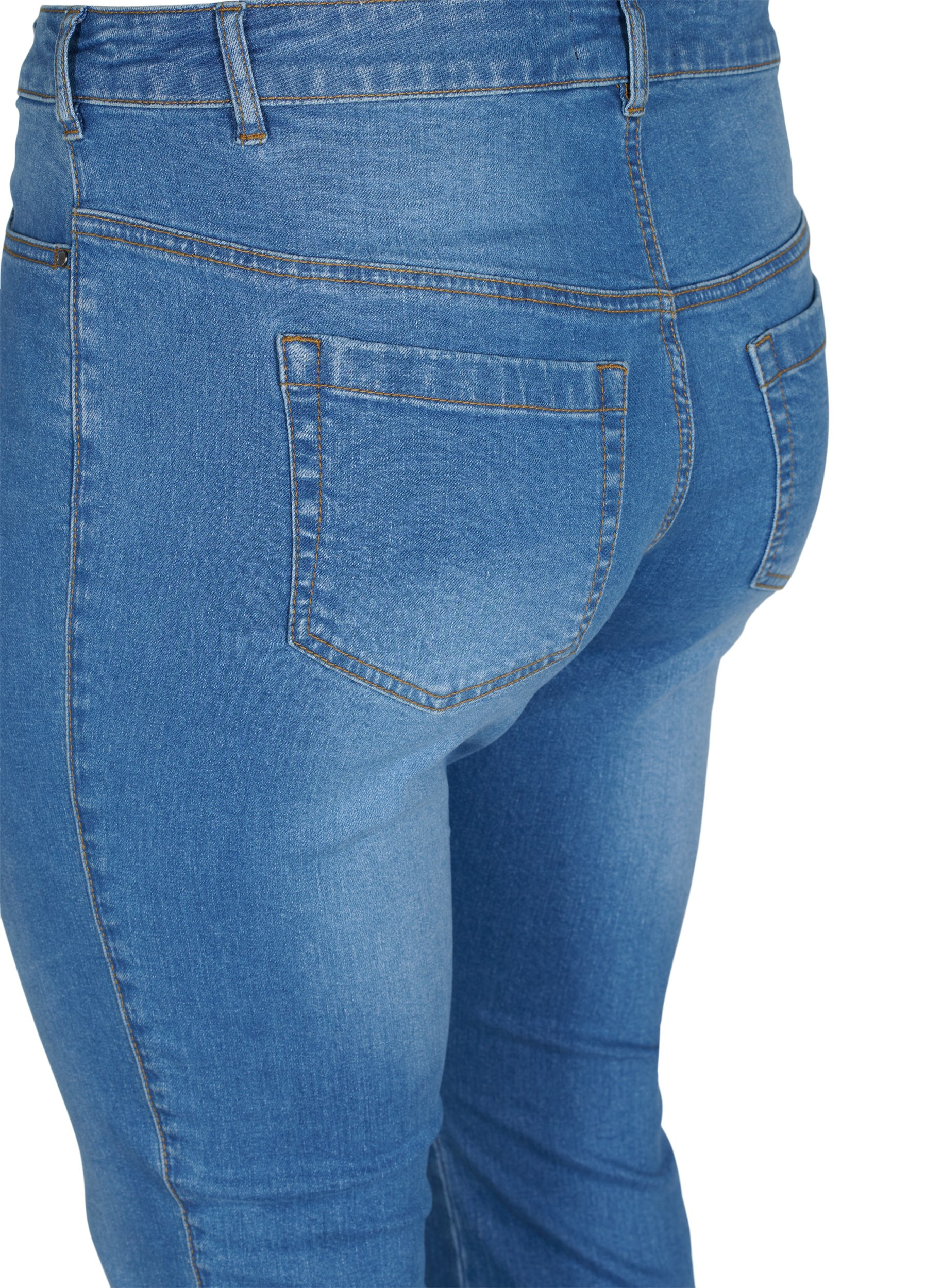 Ellen bootcut jeans med høyt liv, Light blue, Packshot image number 3