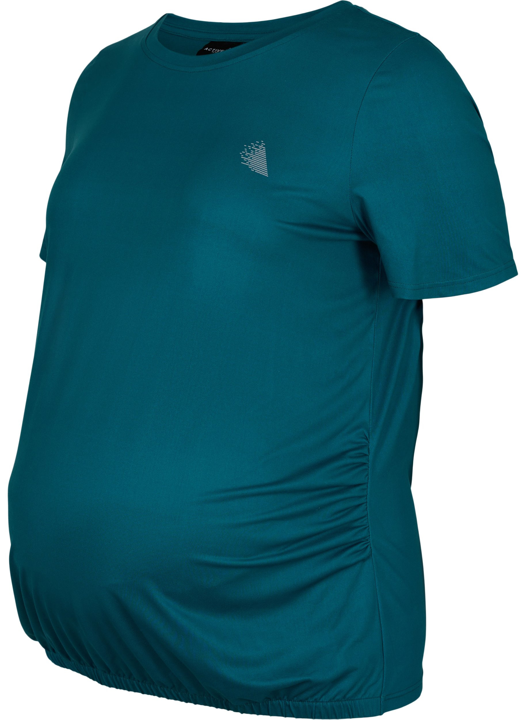 T-skjorte til trening for gravide, Deep Teal, Packshot image number 0