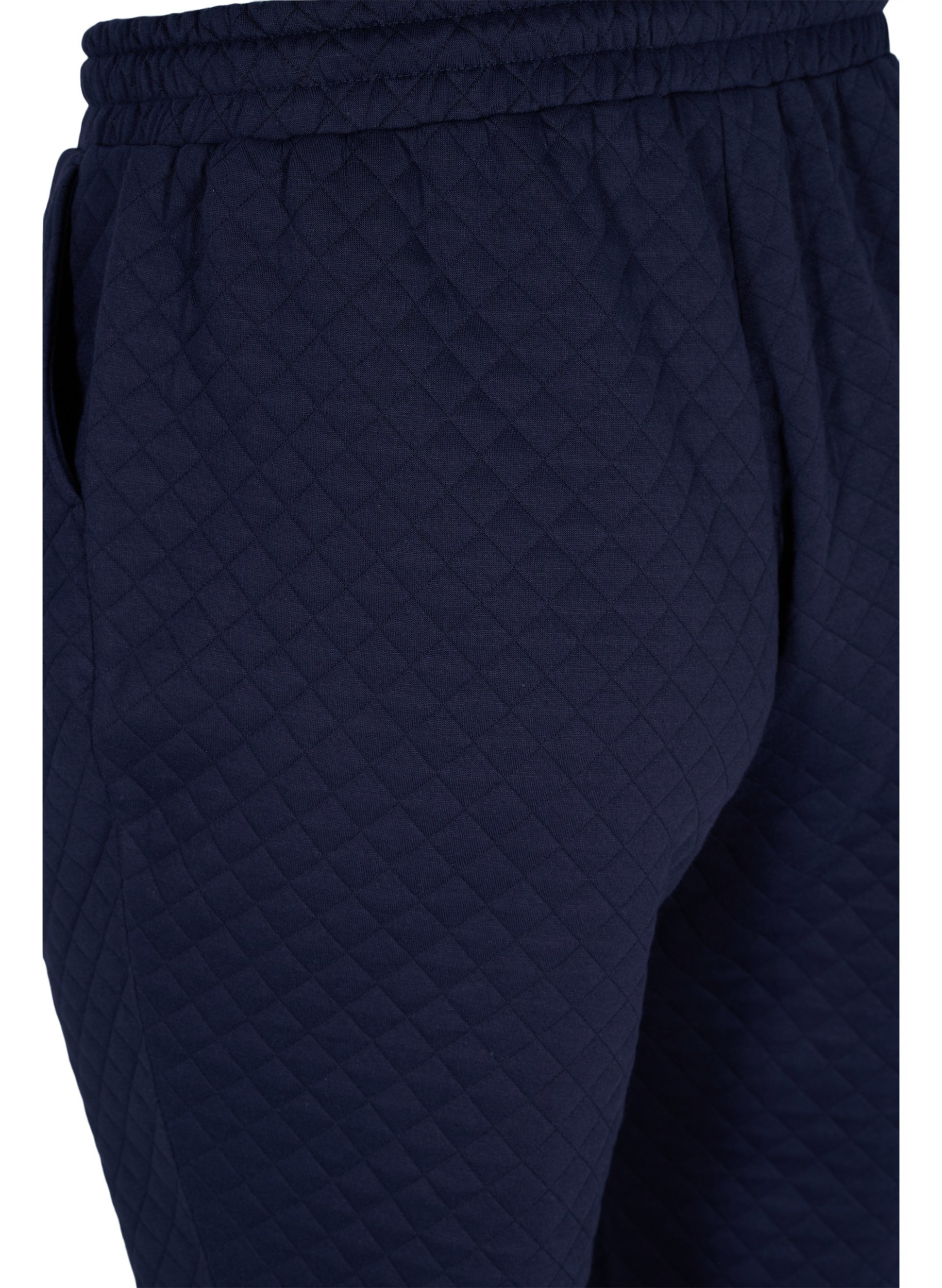 Mønstrete bukse med knyting og lommer, Navy Blazer, Packshot image number 3