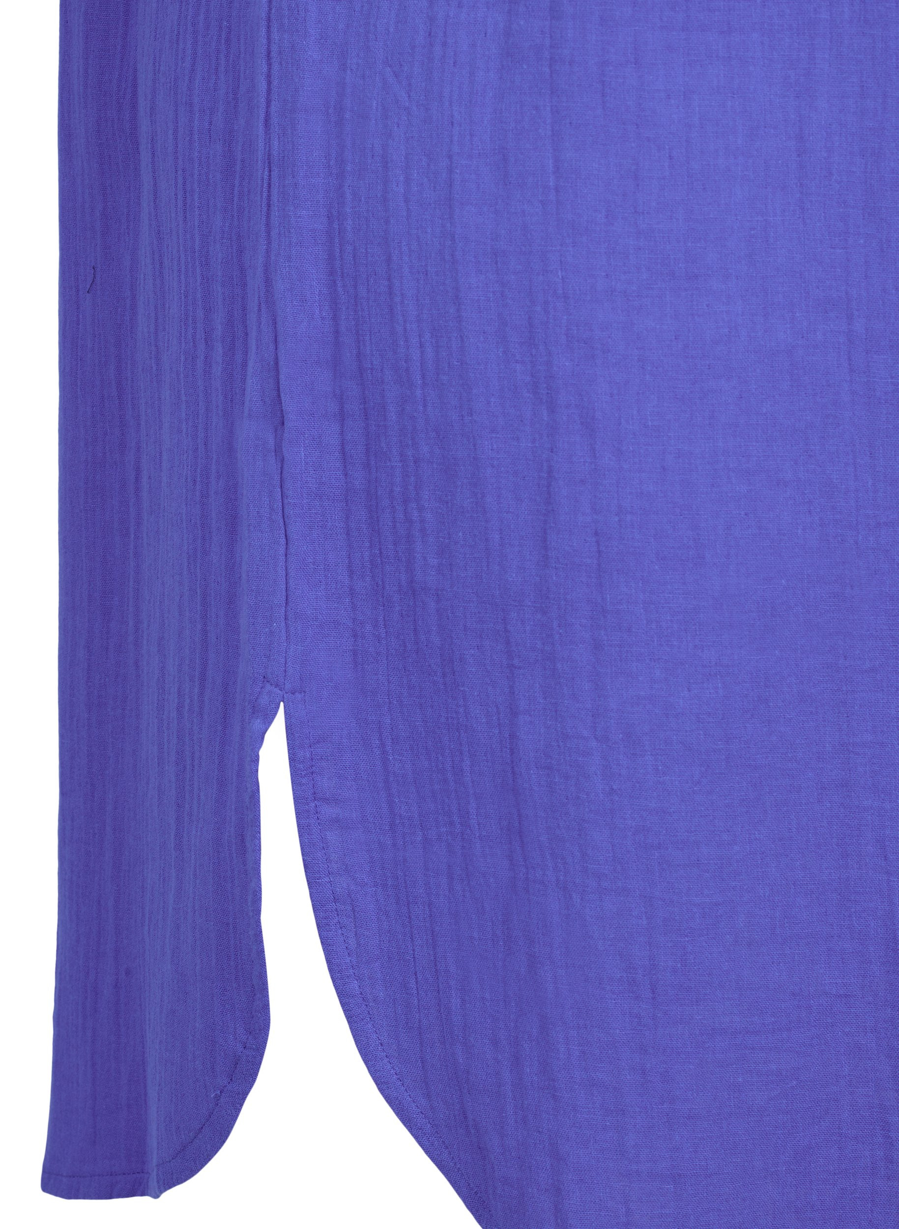 Bomullskjole med A-form uten ermer, Dazzling Blue, Packshot image number 3
