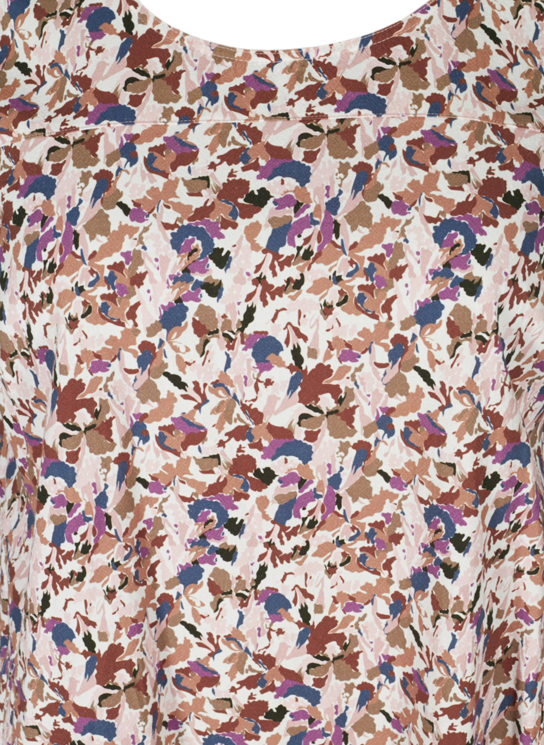 Kortermet bomullskjole med mønster, Powder Pink AOP, Packshot image number 2