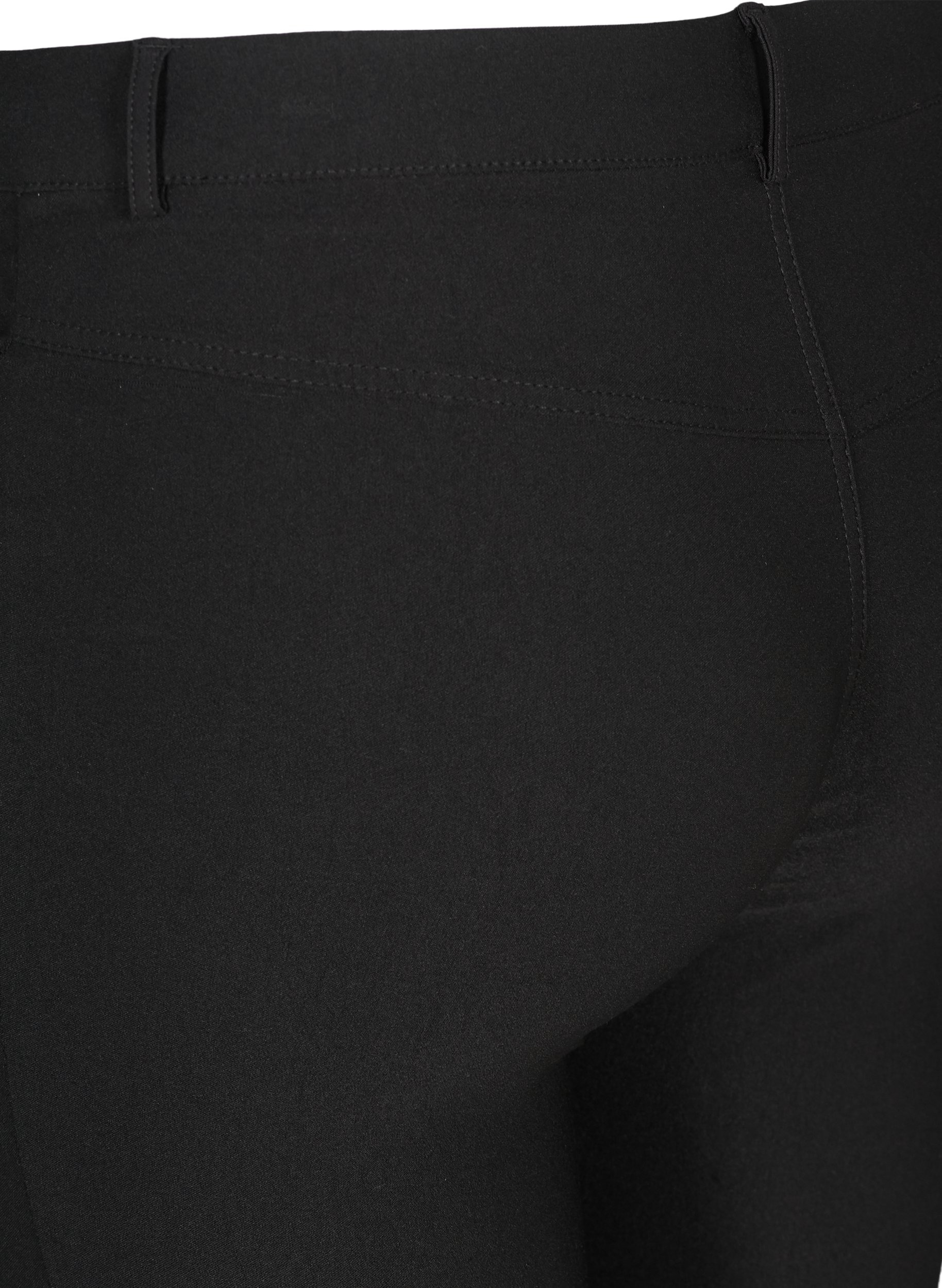Tettsittende 3/4-bukser med glidelås, Black, Packshot image number 3