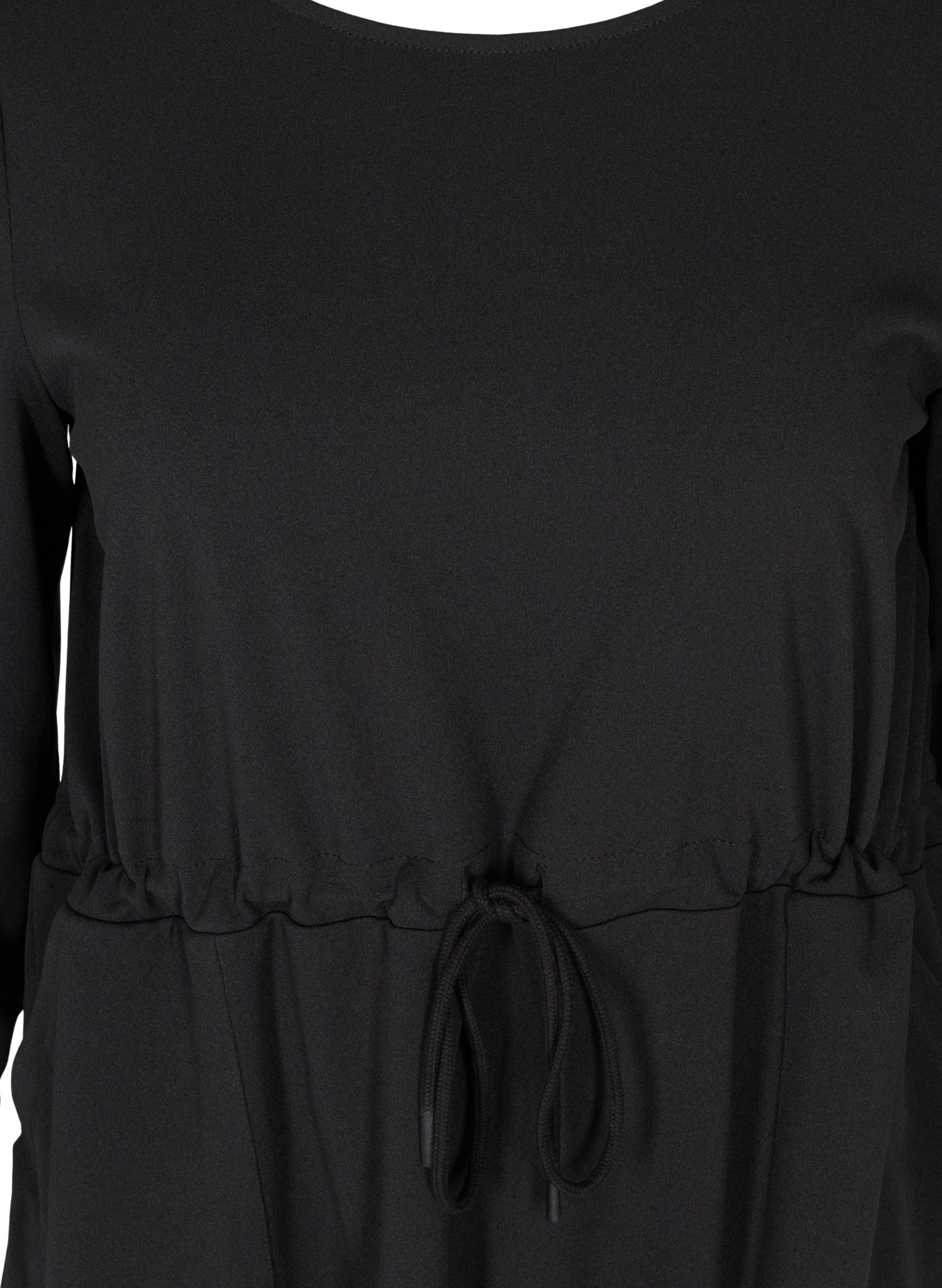 langermet tunika med lommer, Black, Packshot image number 2