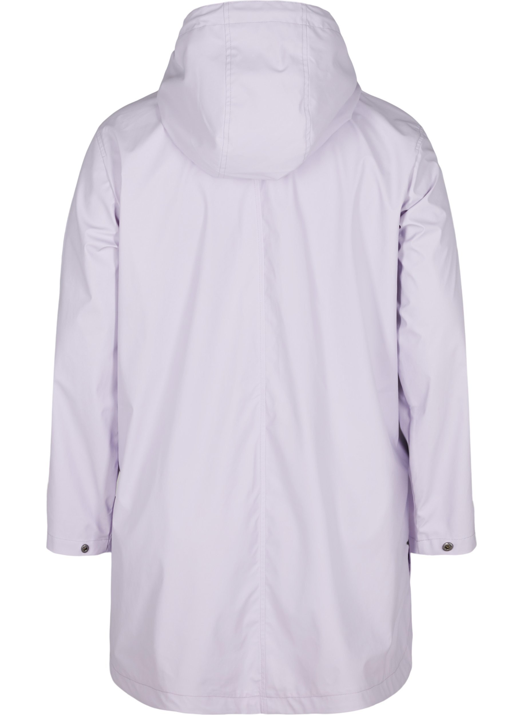 Regnjakke med hette og lommer, Pastel Lilac, Packshot image number 1