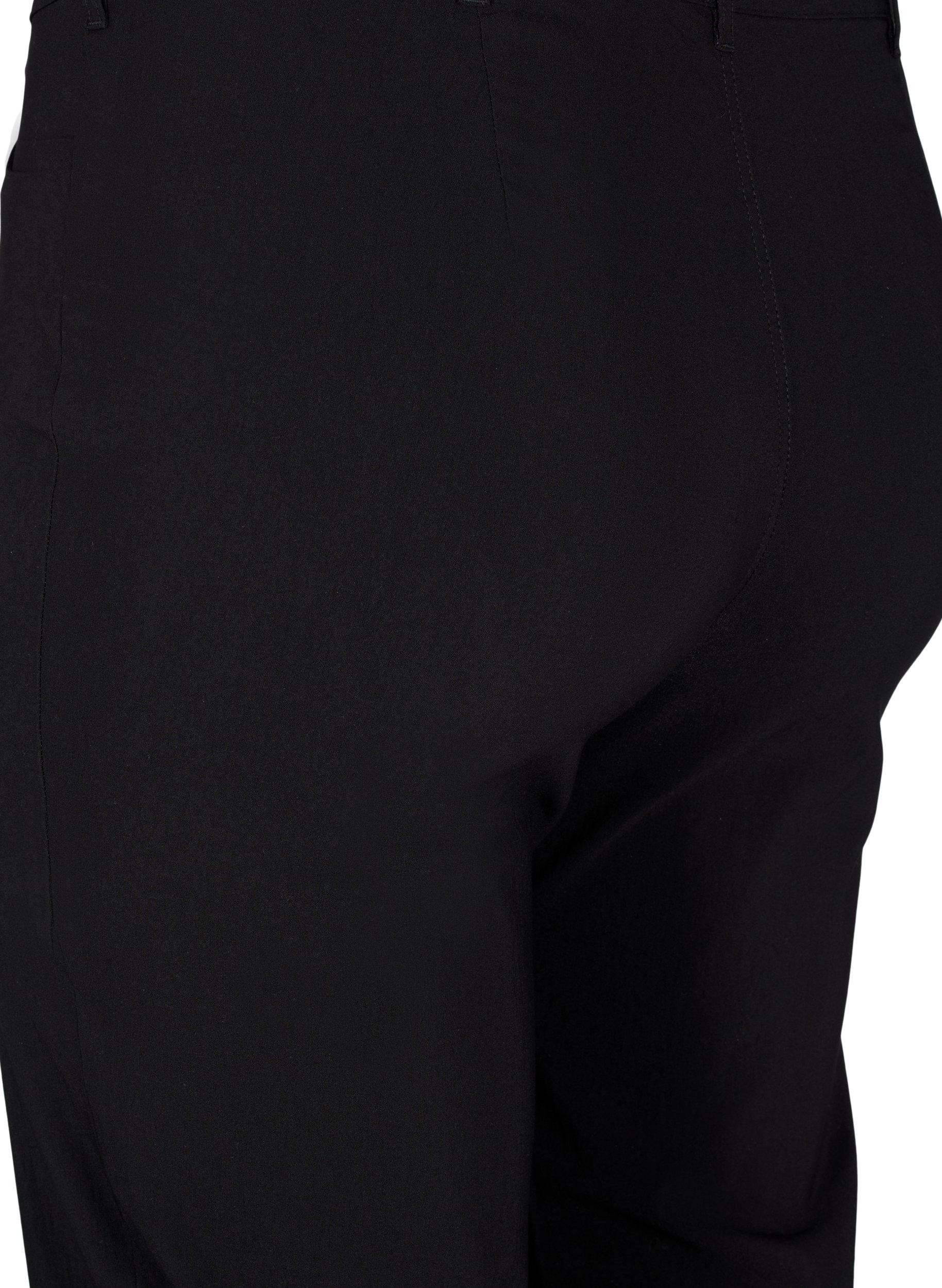Klassiske bukser i en viskosemiks, Black, Packshot image number 3