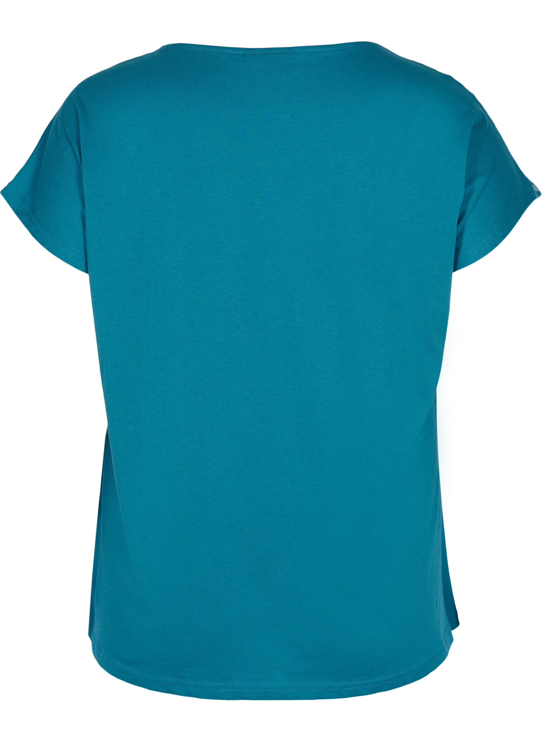 T-skjorte i bomull med mønster, Dragon Mel Feather, Packshot image number 1
