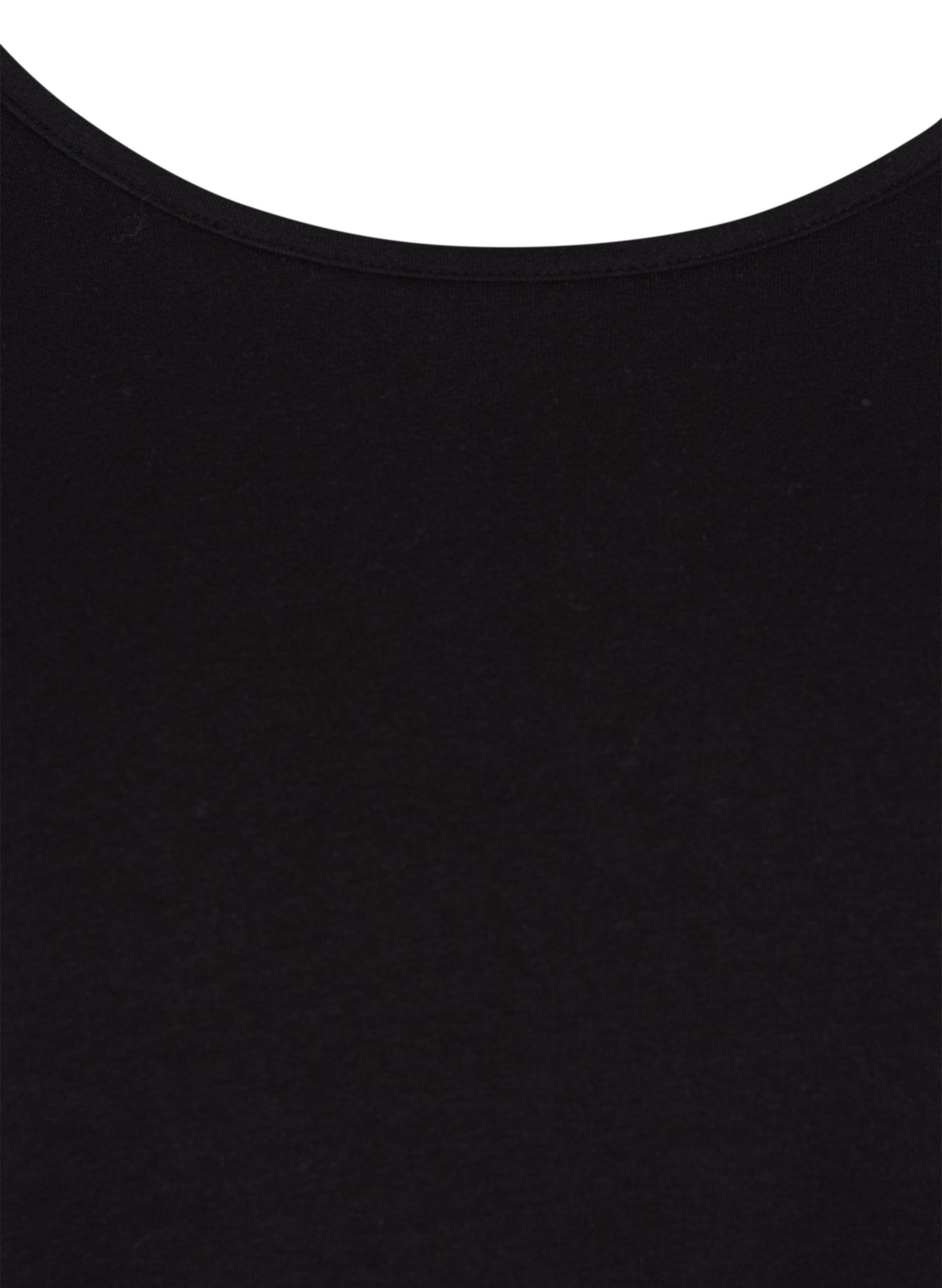 Basis t-skjorte med 3/4-ermer, Black, Packshot image number 2