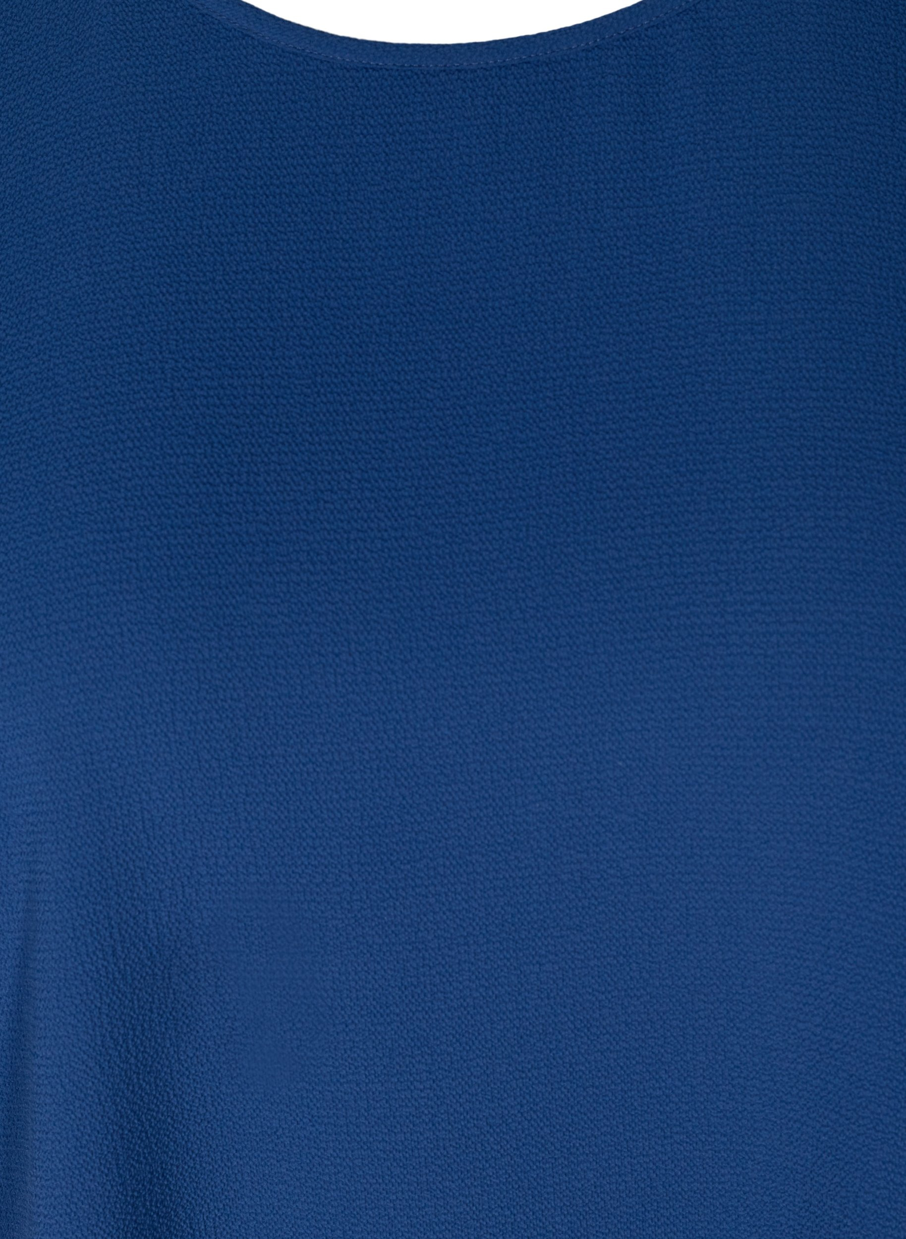 Kortermet bluse med rund hals, Twilight Blue, Packshot image number 2