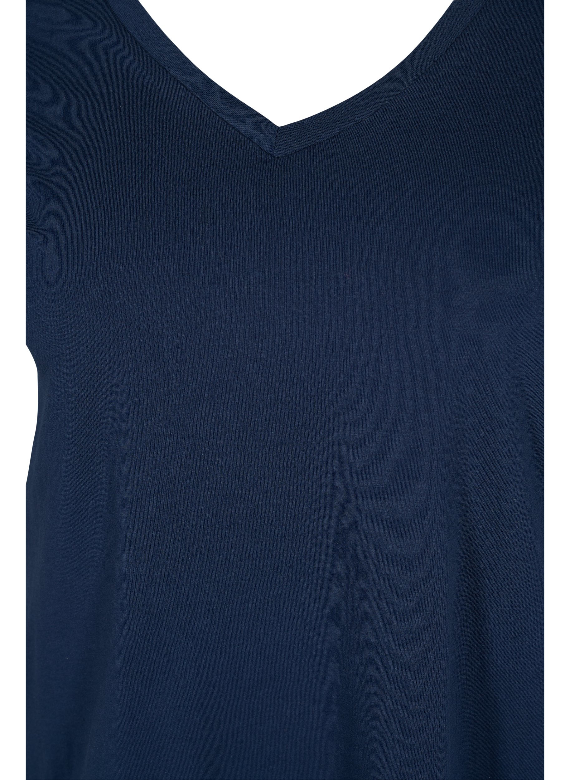 Basis T-skjorter i bomull 2 stk., Navy B/B White, Packshot image number 2