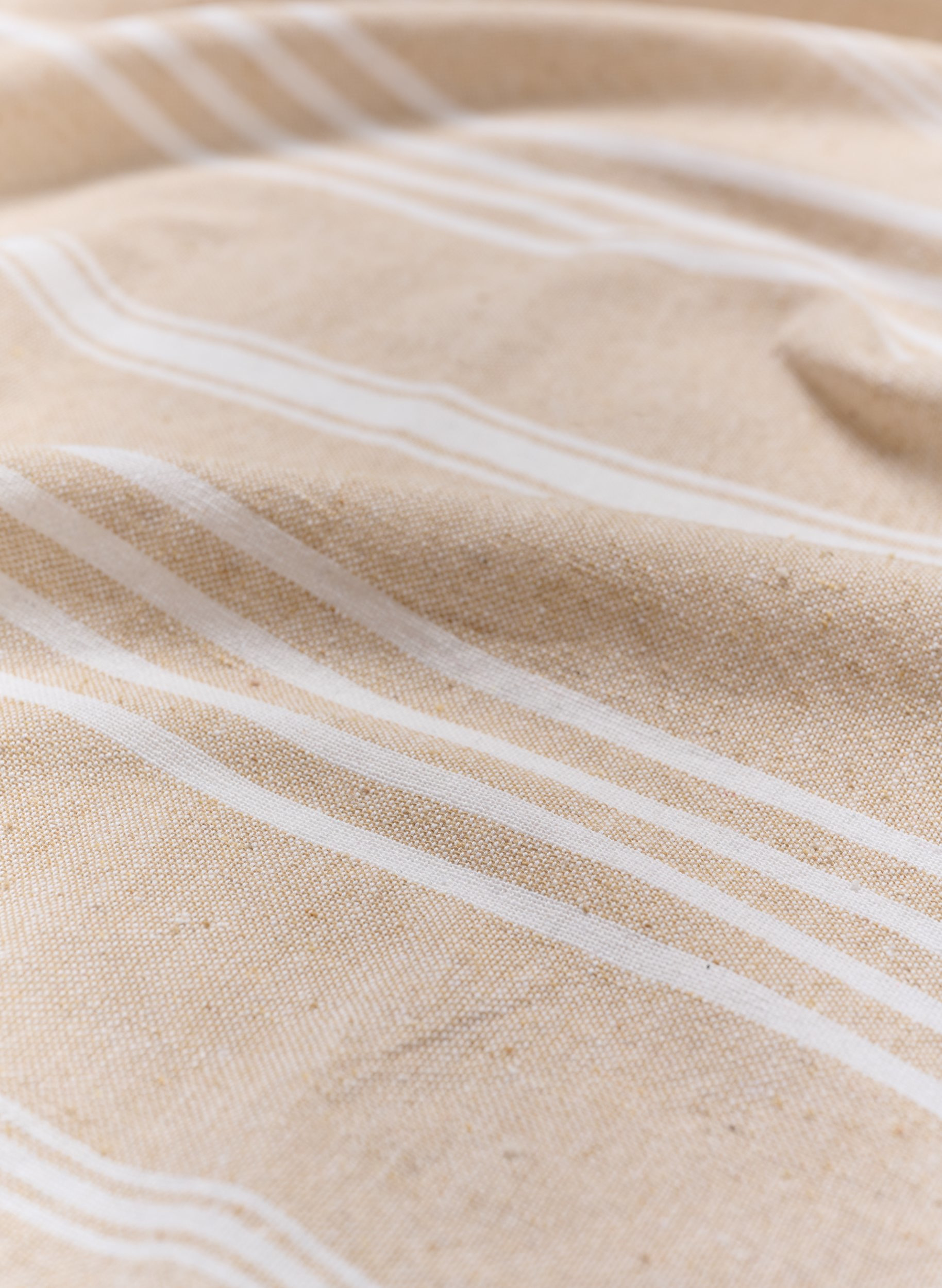 Stripete håndkle med frynser, Beige Melange, Packshot image number 3