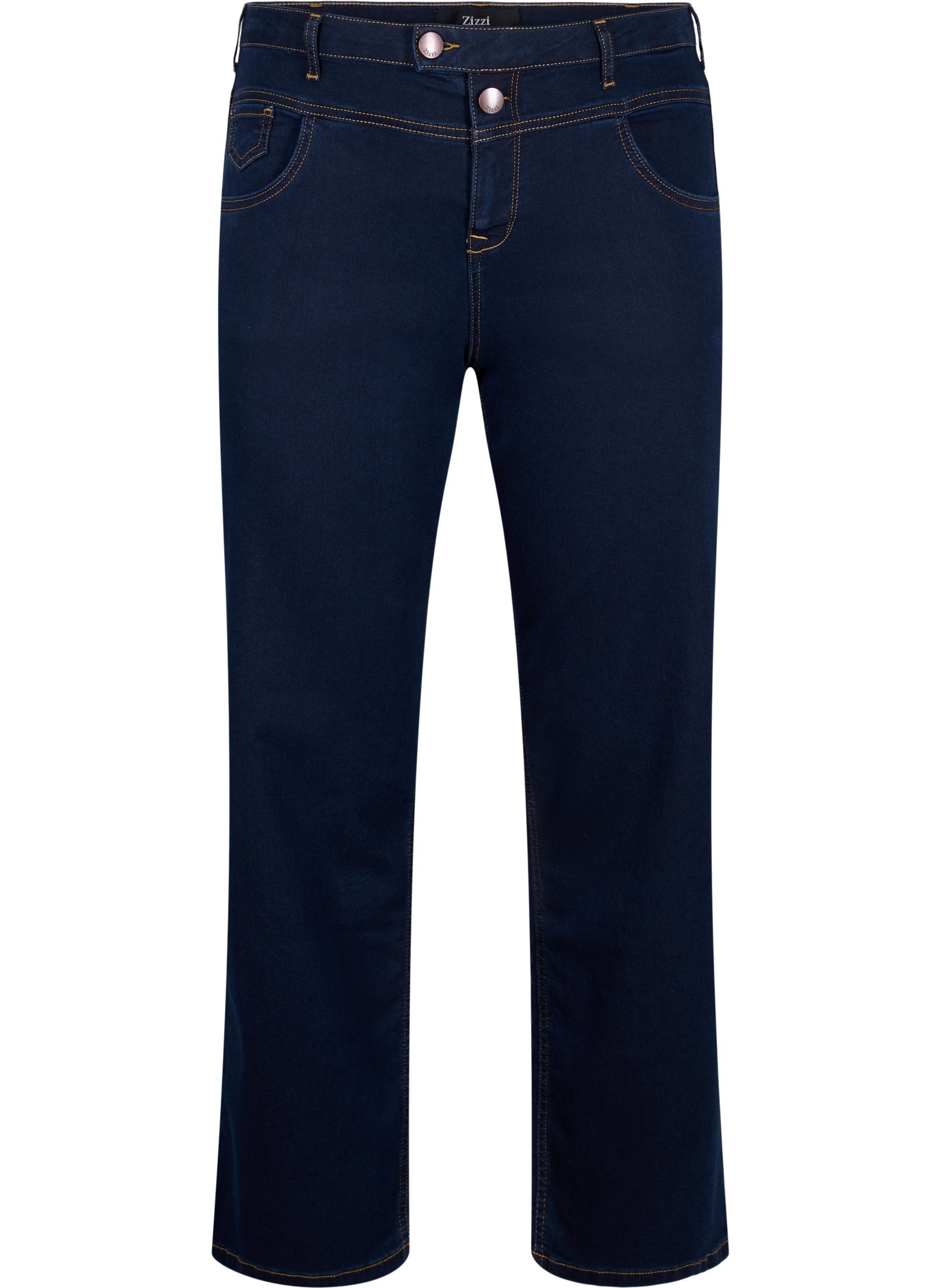 Regular fit Gemma jeans med høyt liv, Blue denim