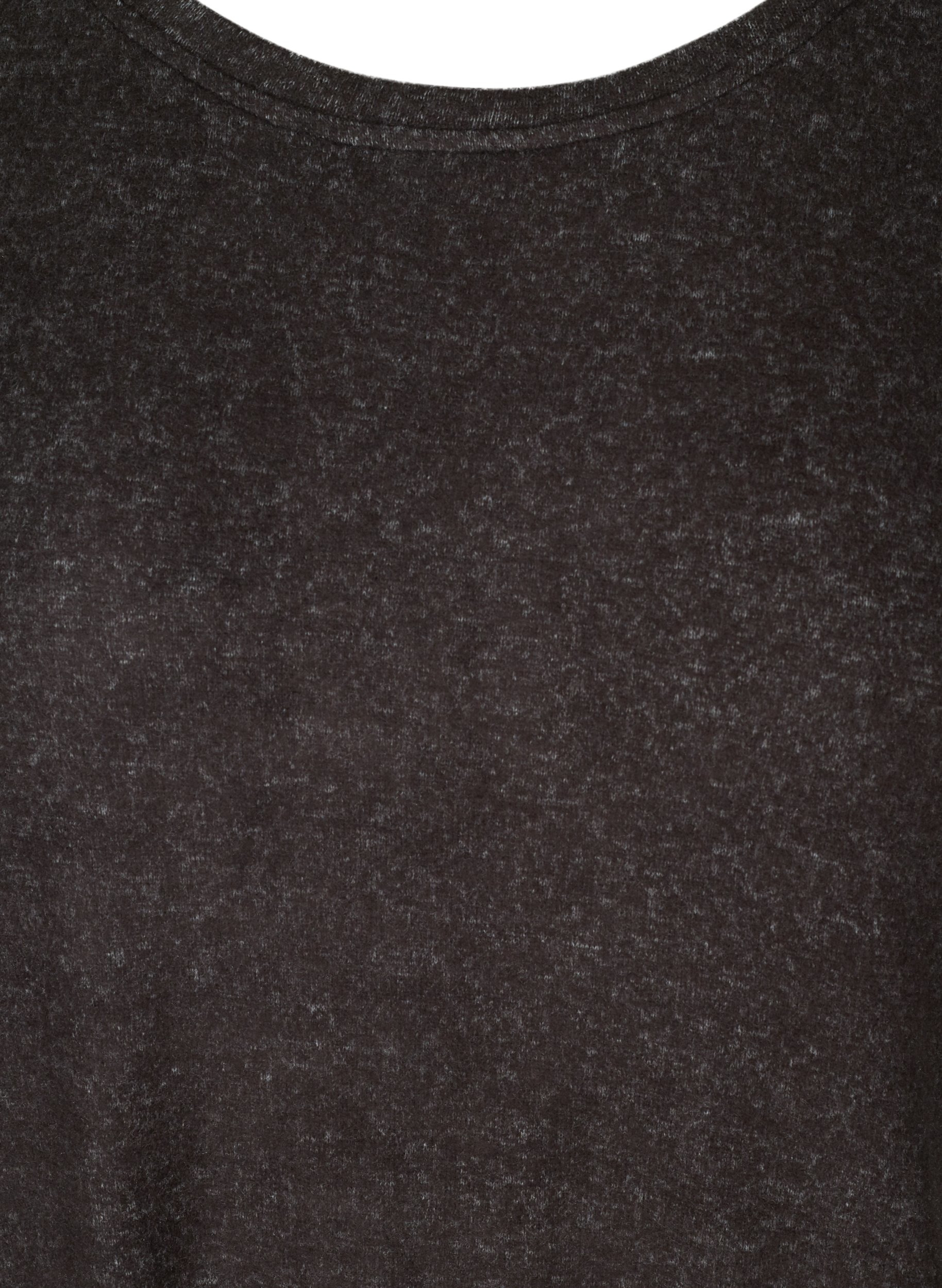 Melert bluse med justerbar bunn, Dark Grey Melange, Packshot image number 2