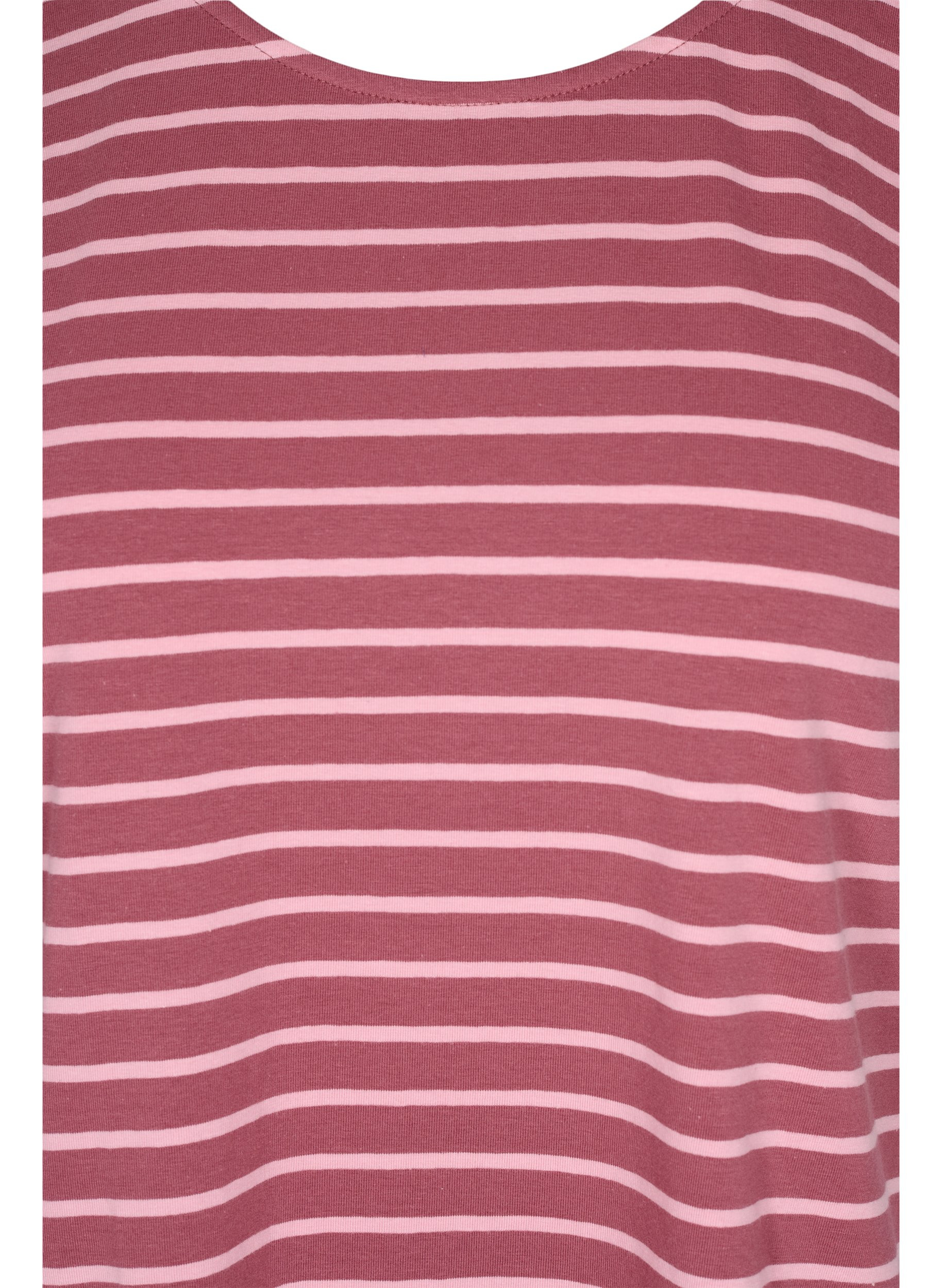 T-skjorte i bomull med striper, Apple Butter Stripe, Packshot image number 2