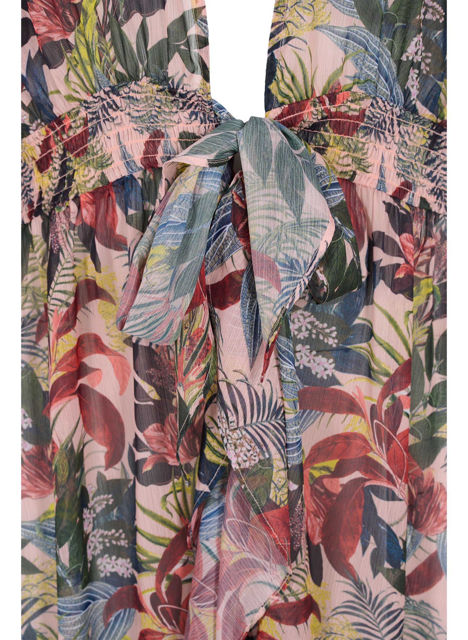Strandkimono med mønster, Palm Print, Packshot image number 2