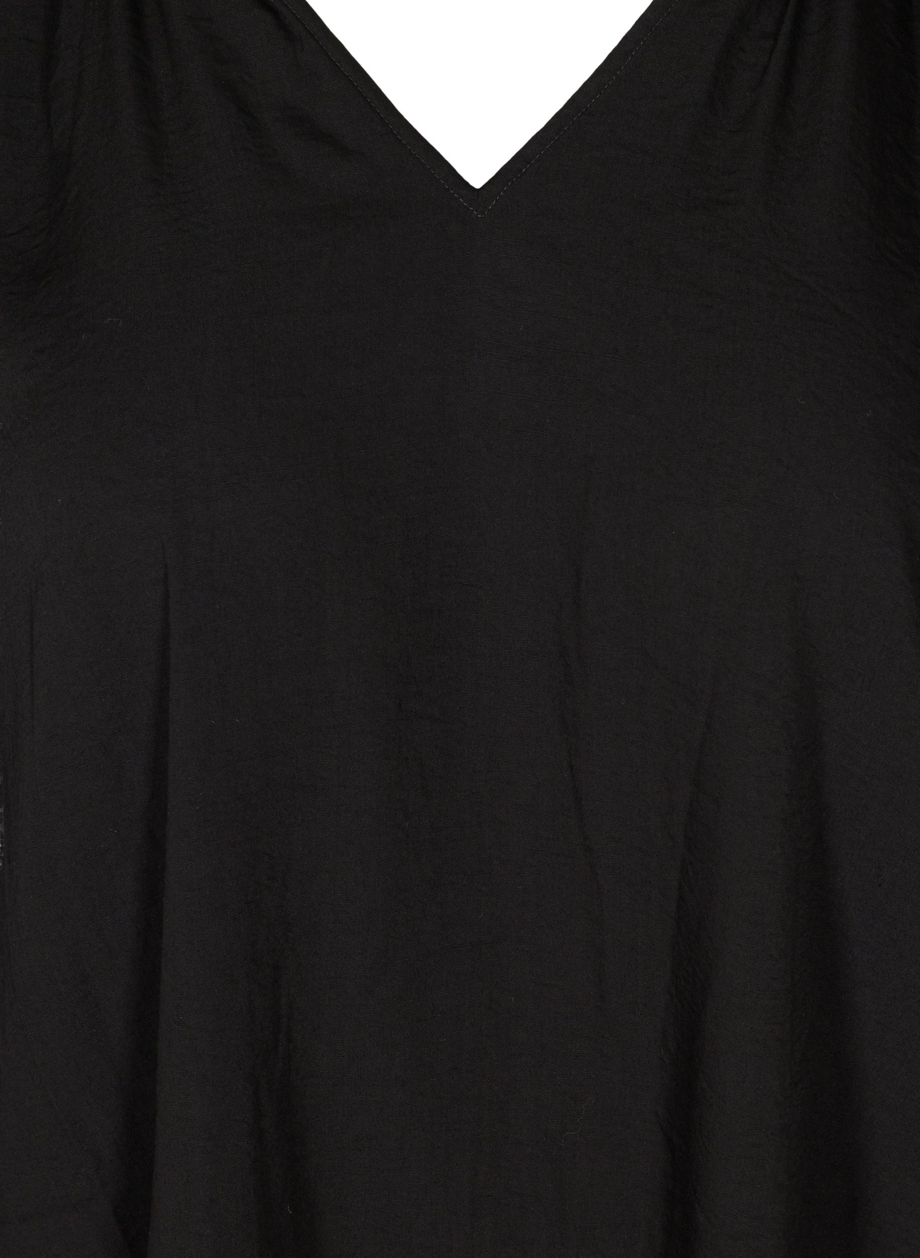 Langermet tunika med v-hals, Black, Packshot image number 2