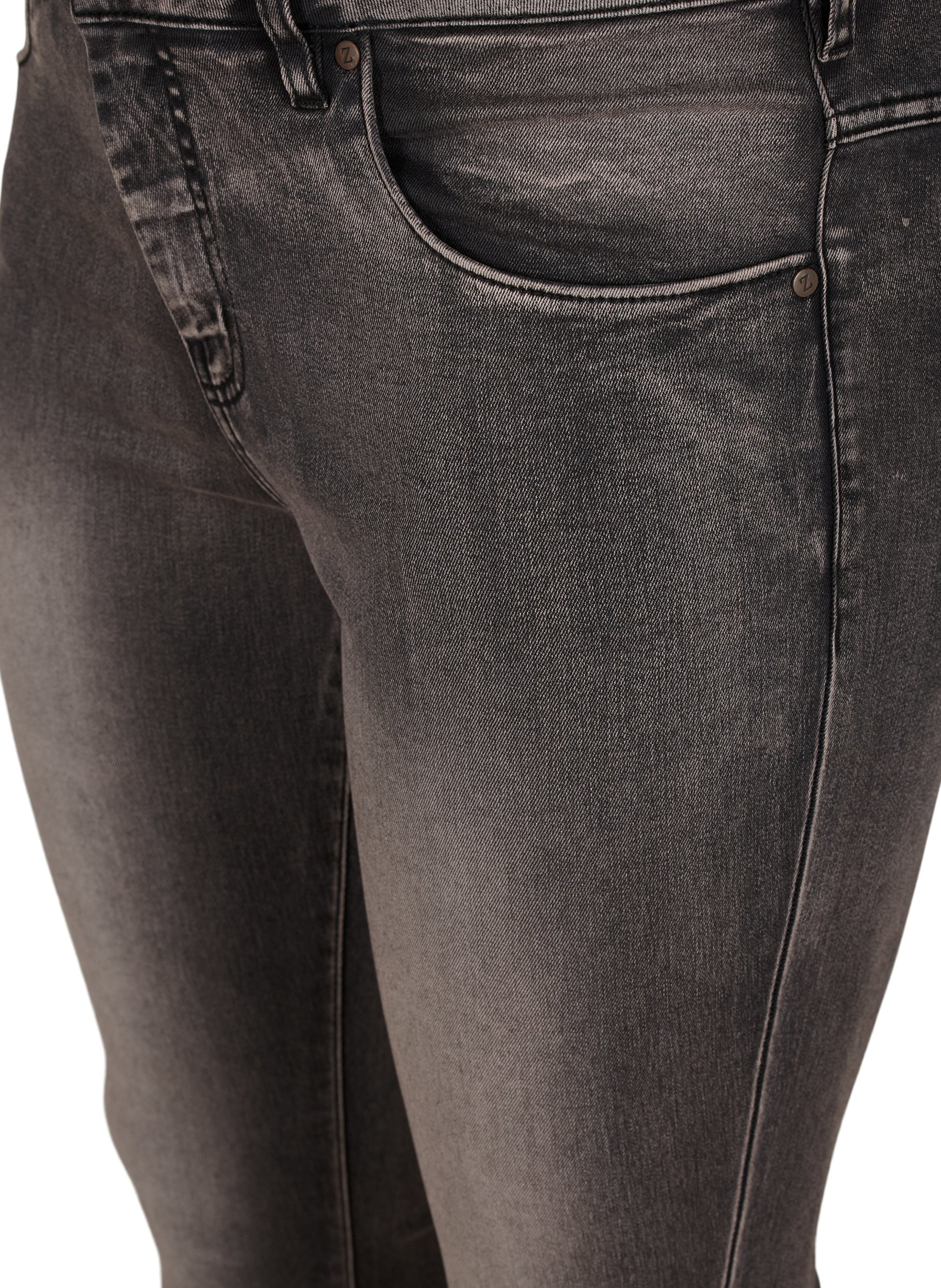 Super slim Amy jeans med høyt liv, Dk Grey Denim, Packshot image number 2