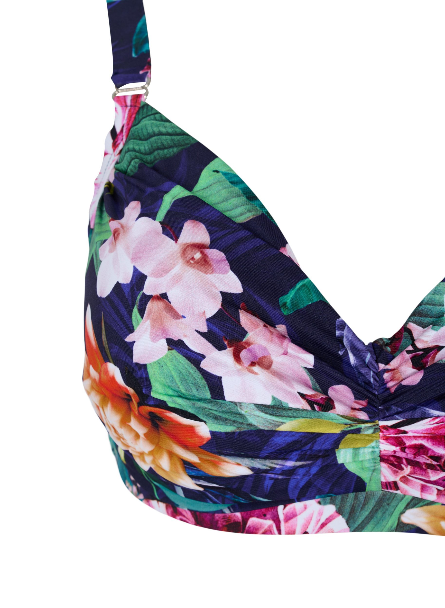 Blomstrete bikinitopp med bøyle, Flower Print, Packshot image number 2
