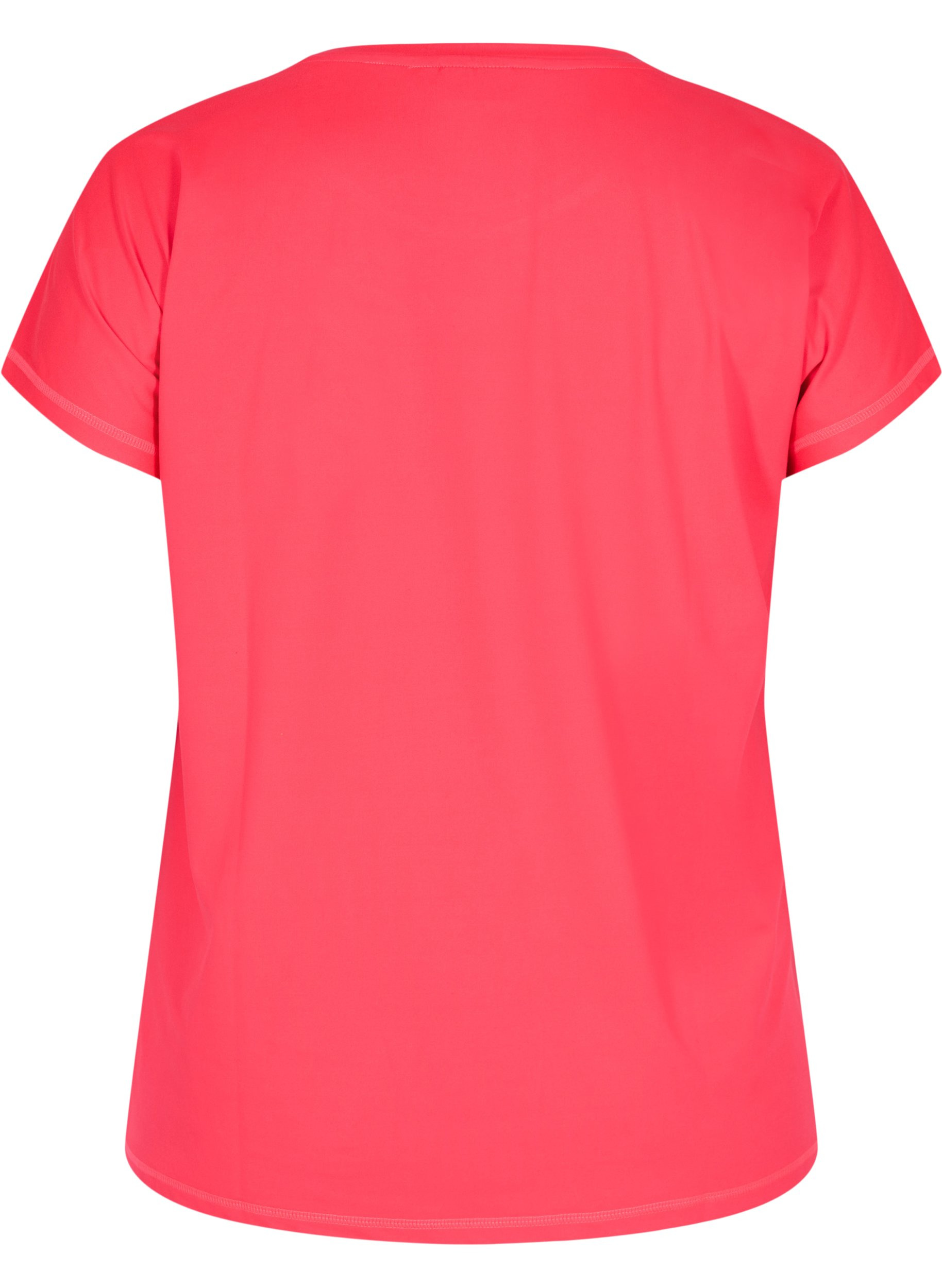 Ensfarget t-skjorte til trening, Diva Pink, Packshot image number 1