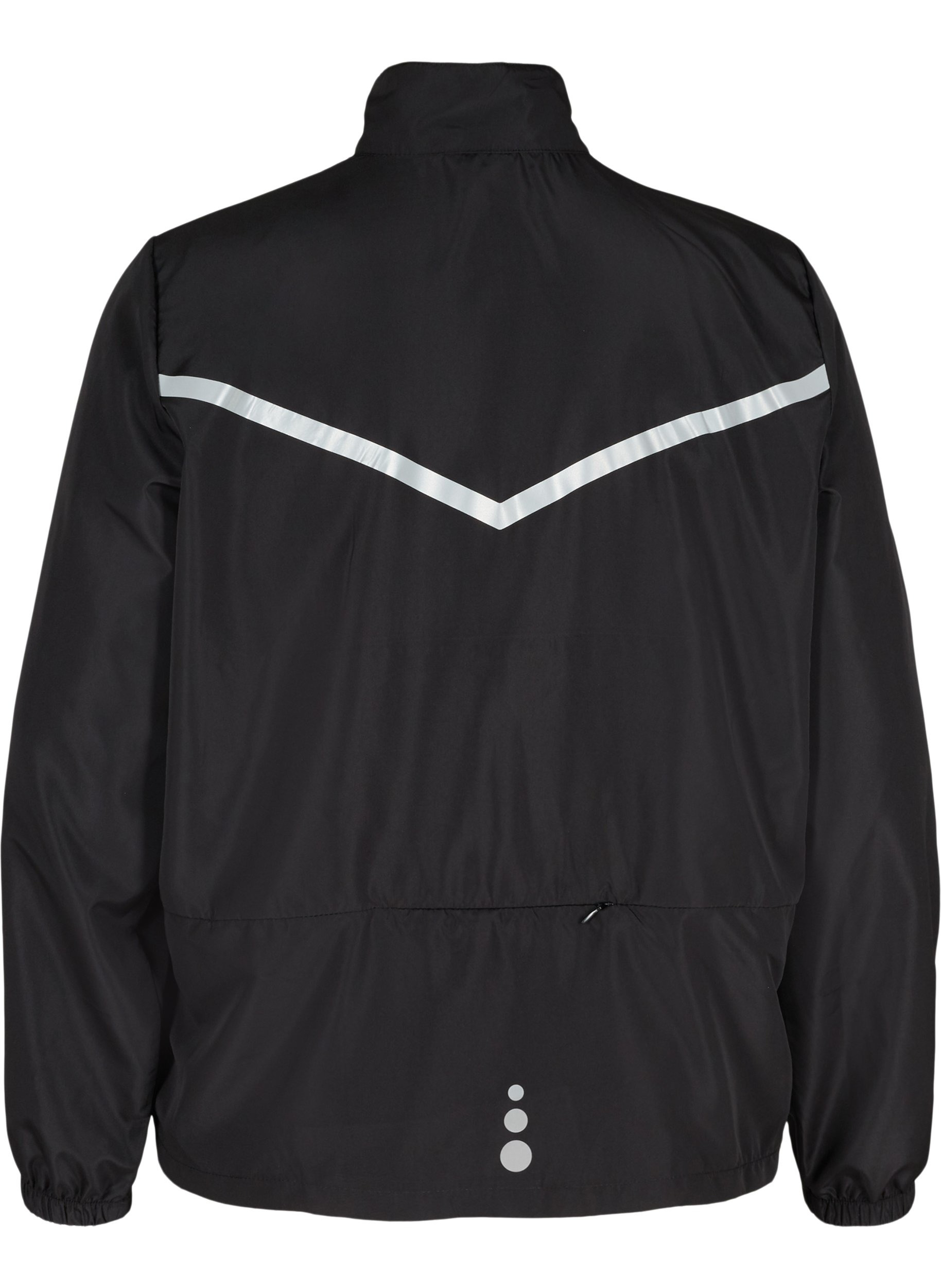 Treningsjakke med refleks, Black, Packshot image number 1