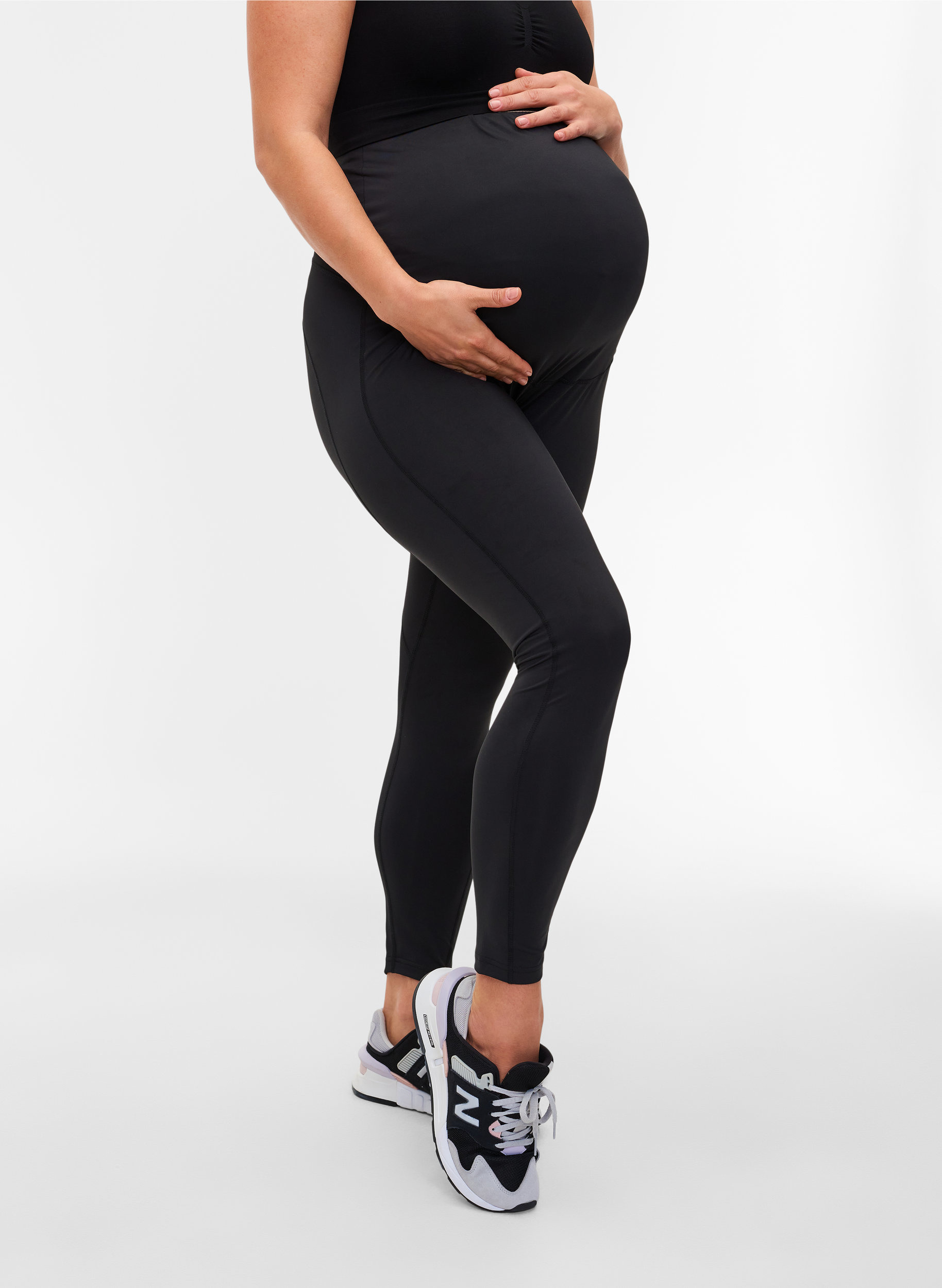 Treningstights til gravide, Black, Model image number 1