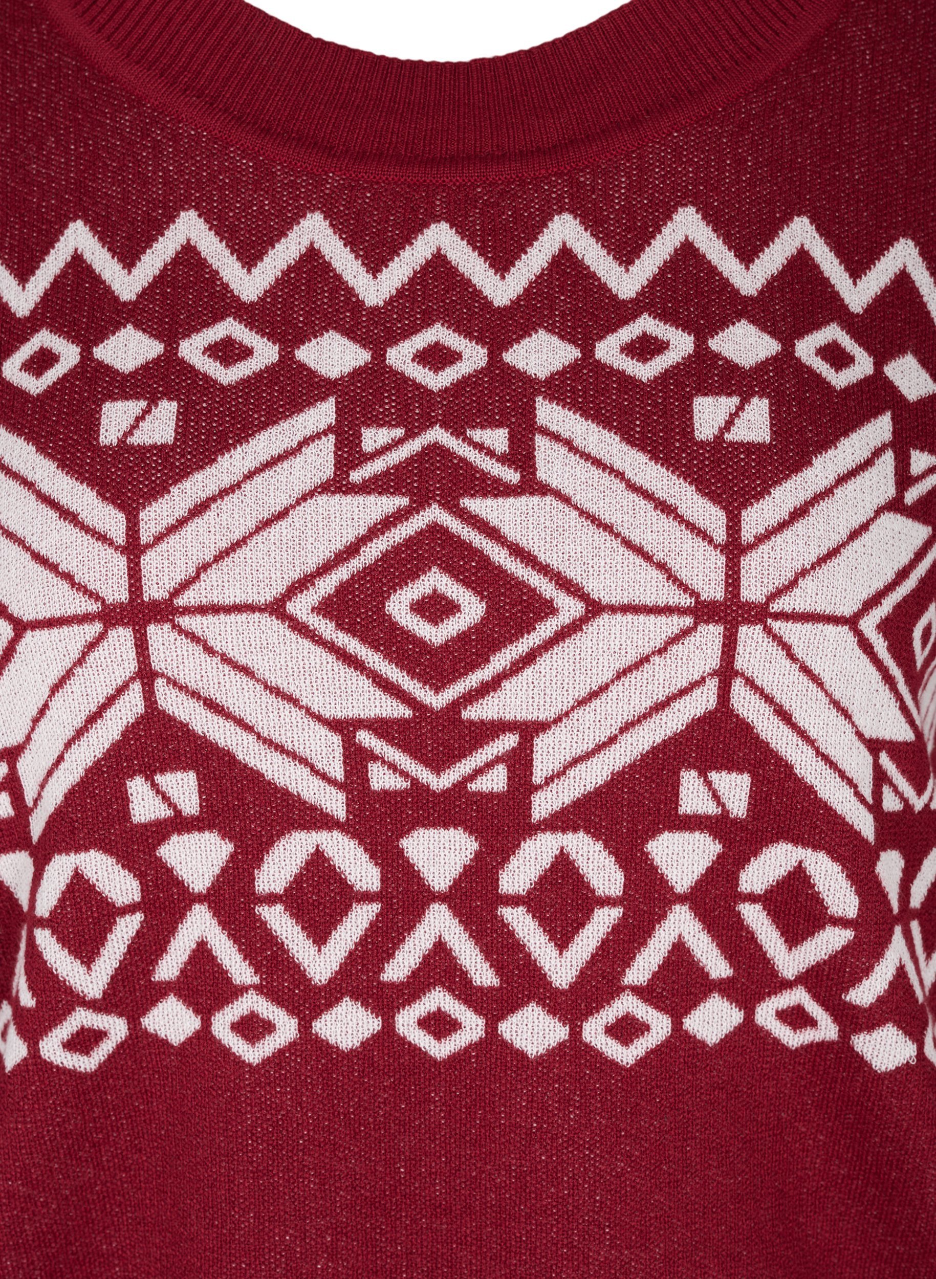 Strikkegenser med julemønster, Rio Red Comb, Packshot image number 2