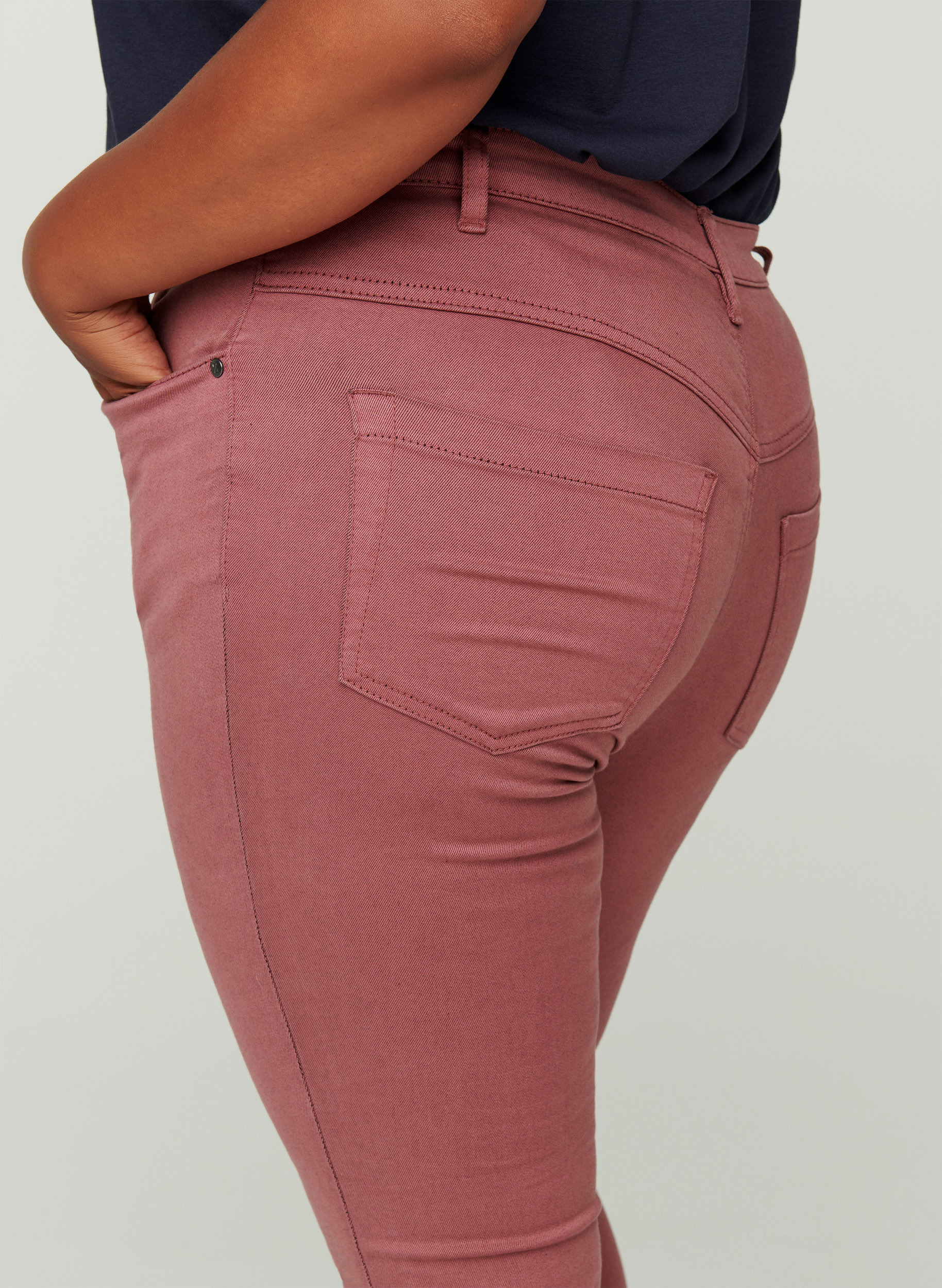 Super slim Amy jeans med høyt liv, Wild Ginger, Model image number 1