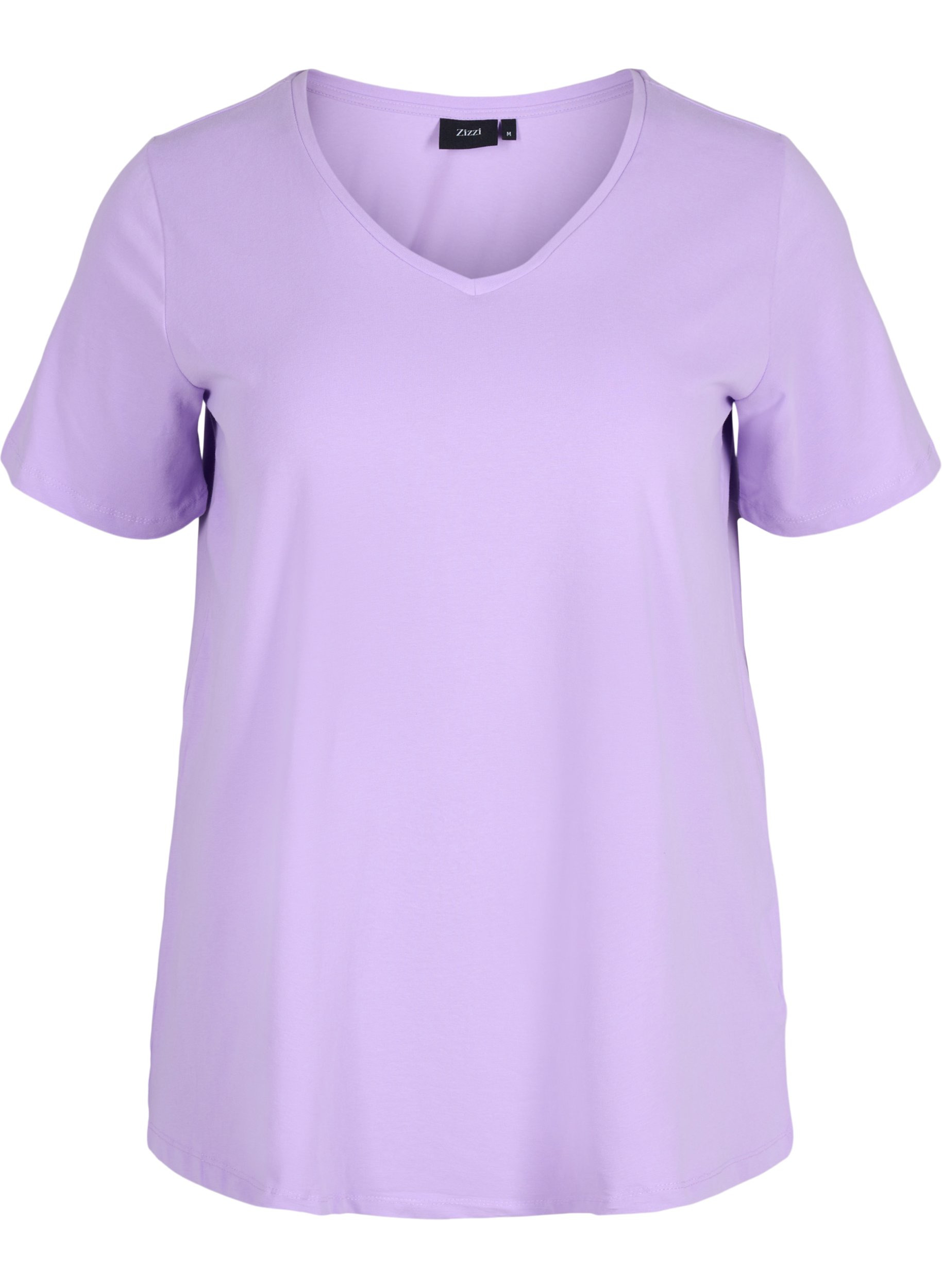 Basis T-skjorte med V-hals, Purple Rose, Packshot image number 0