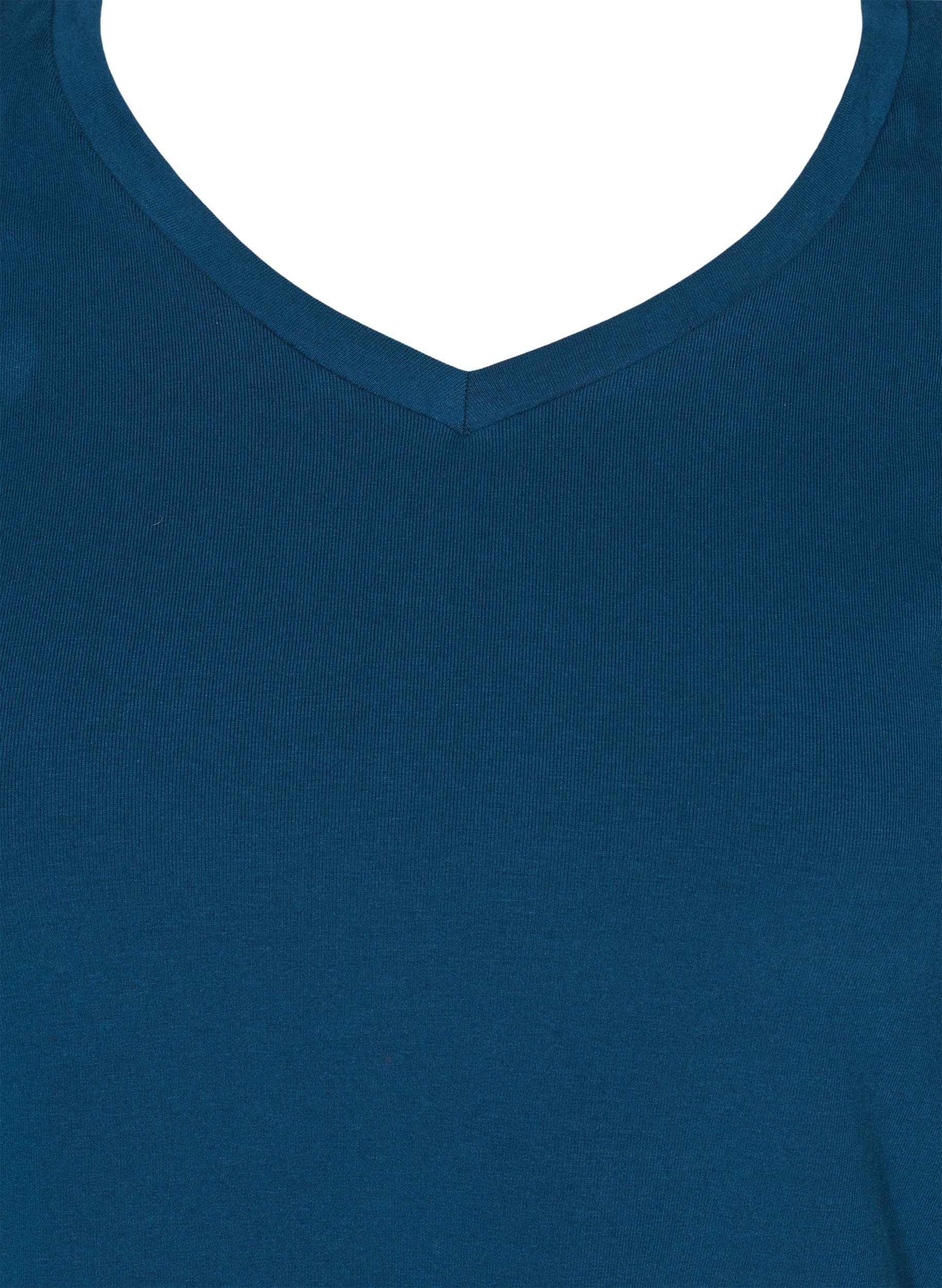 Basis T-skjorte med V-hals, Reflecting Pond, Packshot image number 2