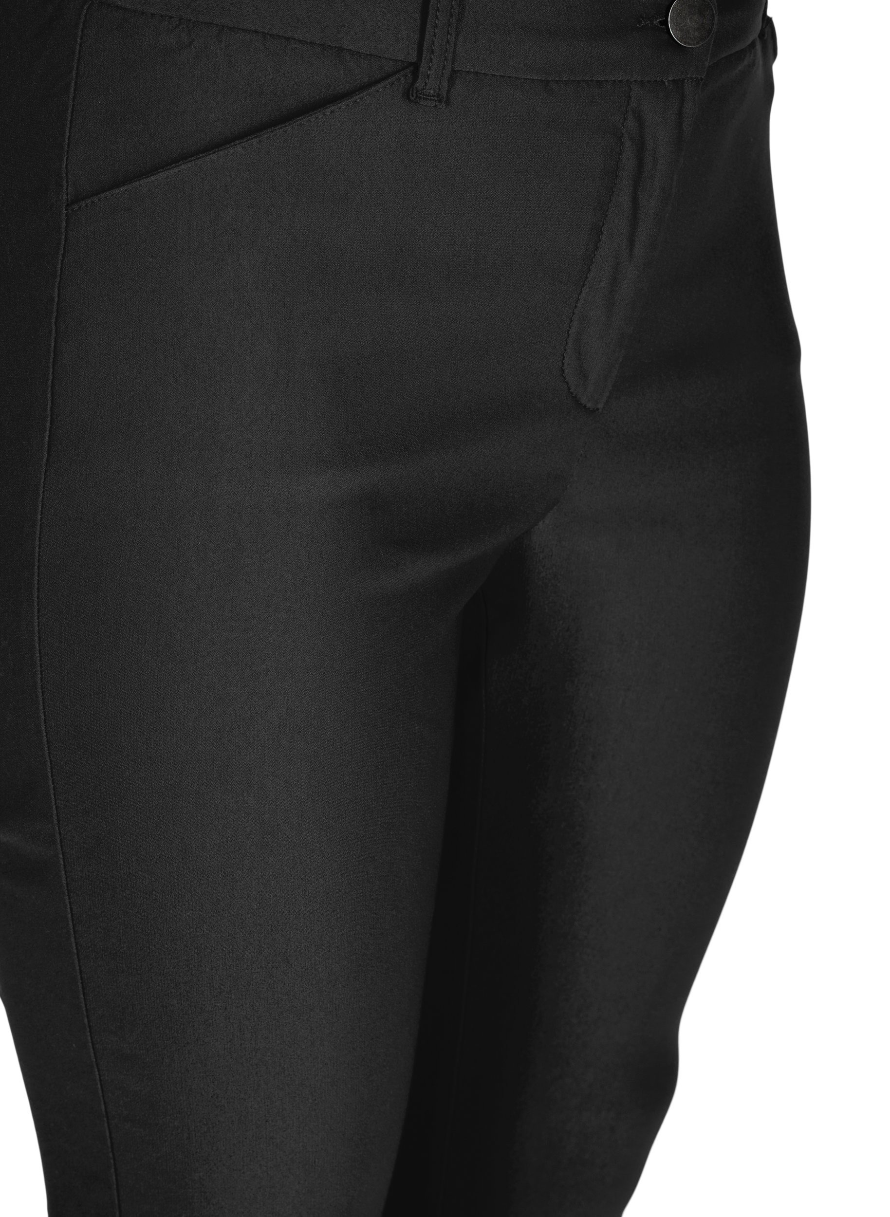 Cropped tights med en lett shine, Black, Packshot image number 2