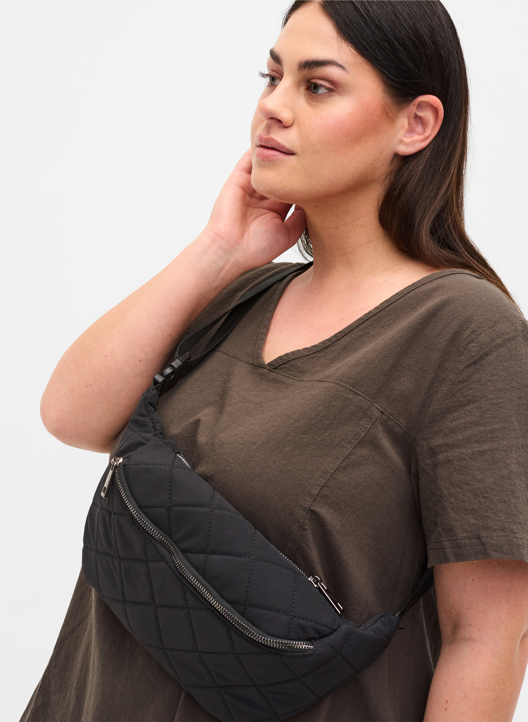 Quiltet belteveske, Black, Model