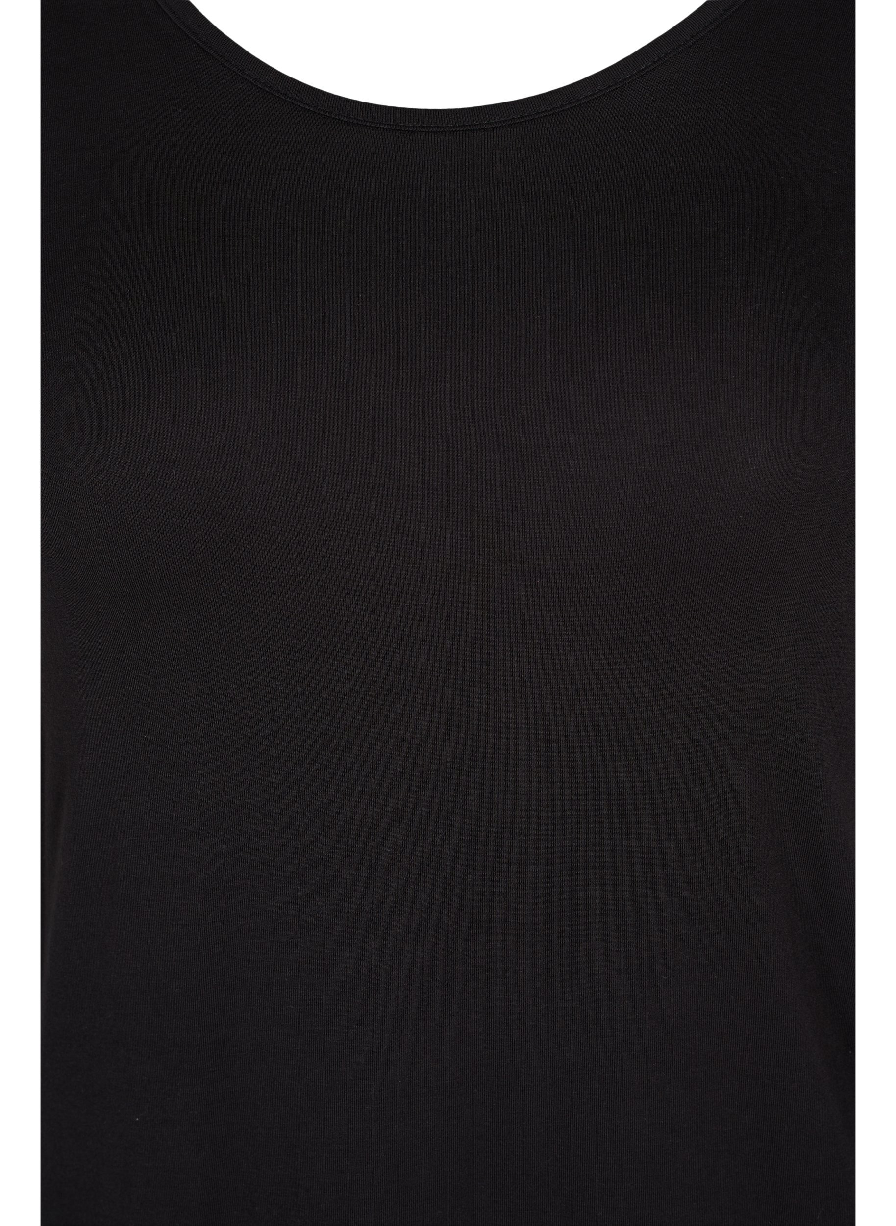 Kortermet viskosekjole med ryggdetaljer, Black, Packshot image number 2