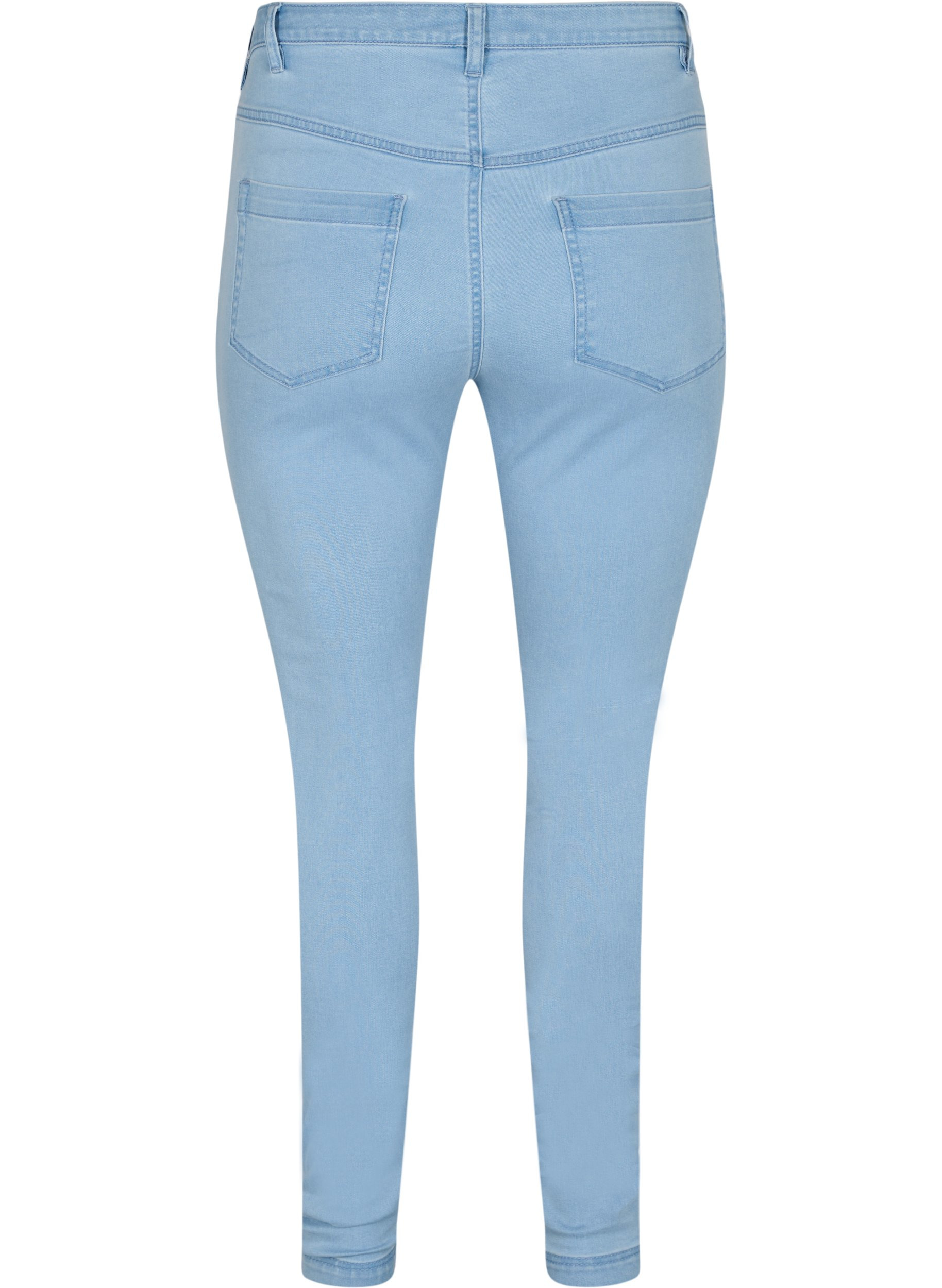Super slim Amy jeans med høyt liv, Ex Lt Blue, Packshot image number 1