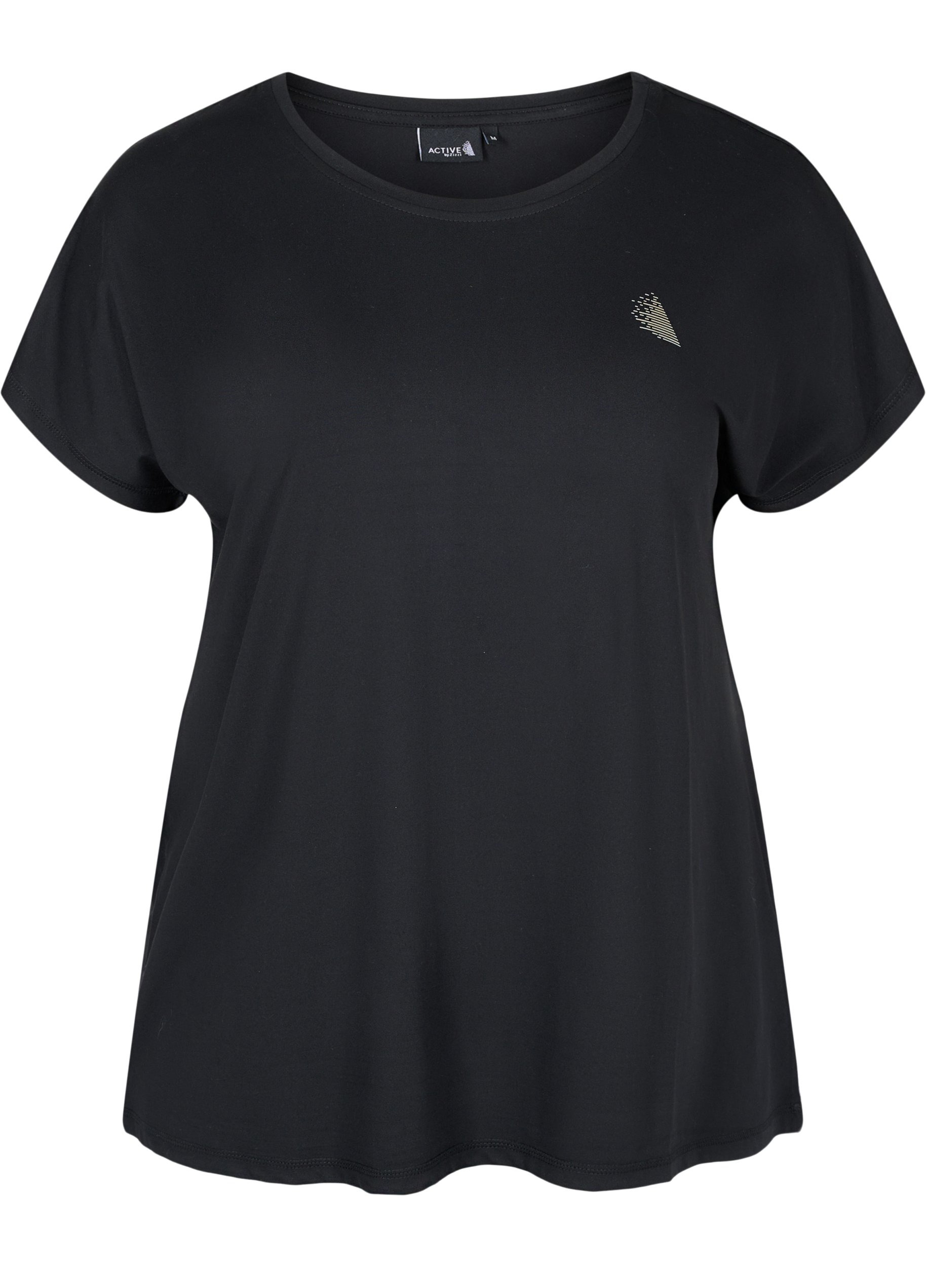 Ensfarget t-skjorte til trening, Black, Packshot image number 0
