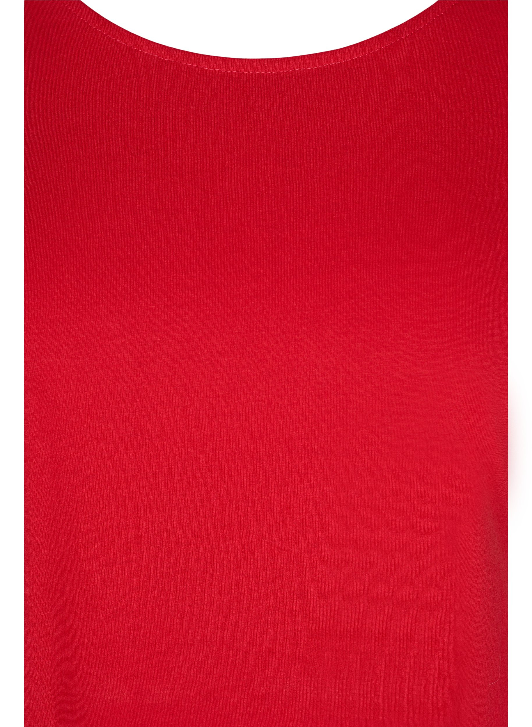 T-skjorte i bomullsmiks, Tango Red, Packshot image number 2