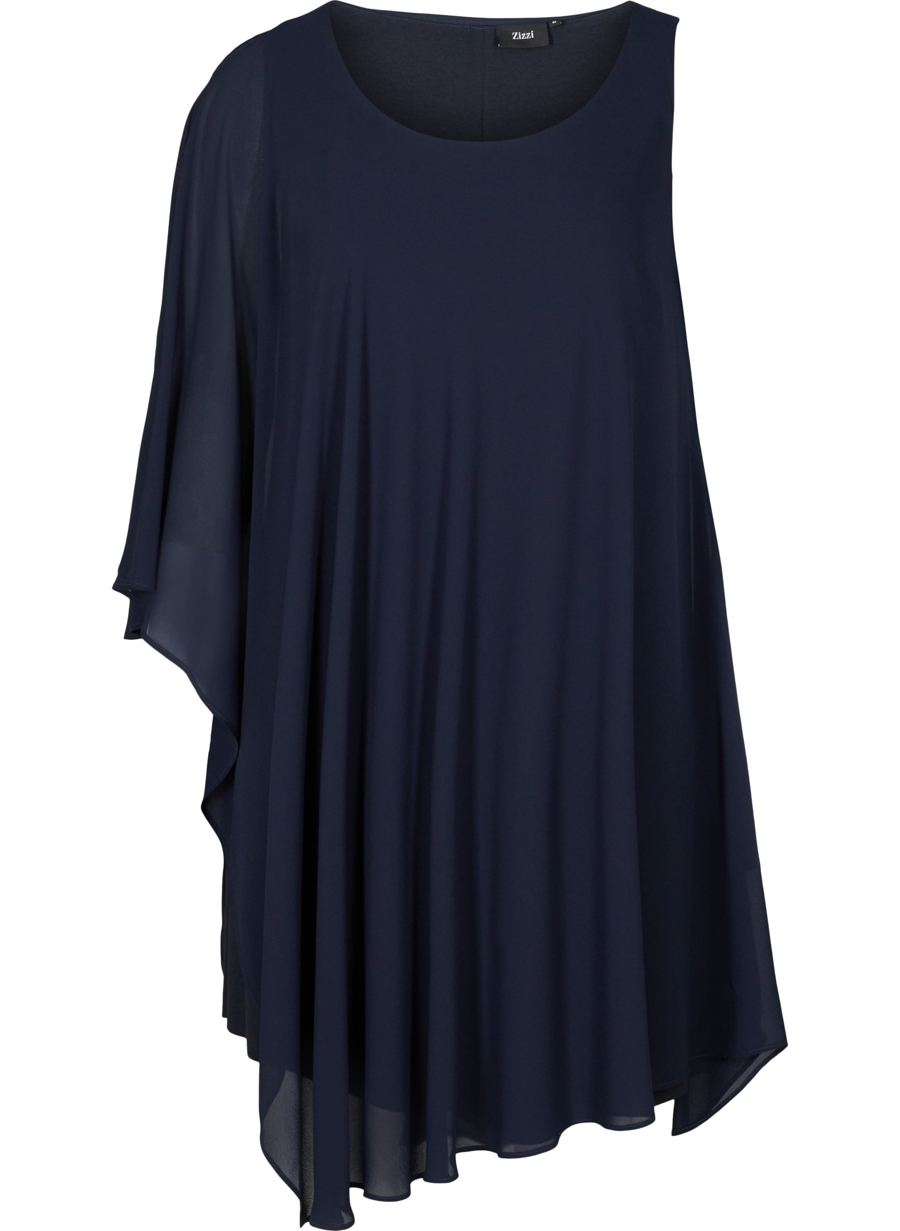 One-shoulder-kjole med A-form, Night Sky