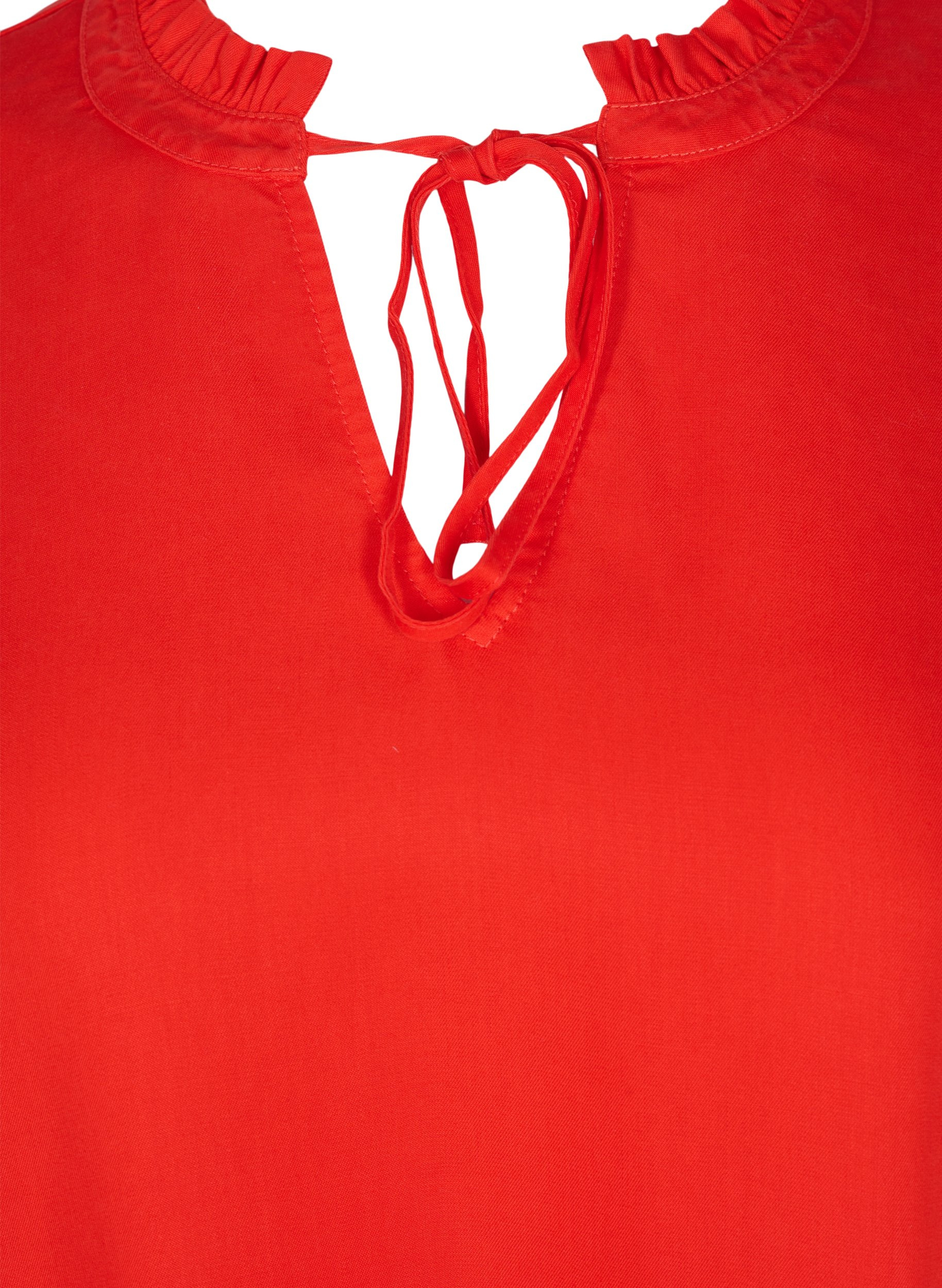 Kjole med 3/4-ermer, Fiery Red, Packshot image number 2