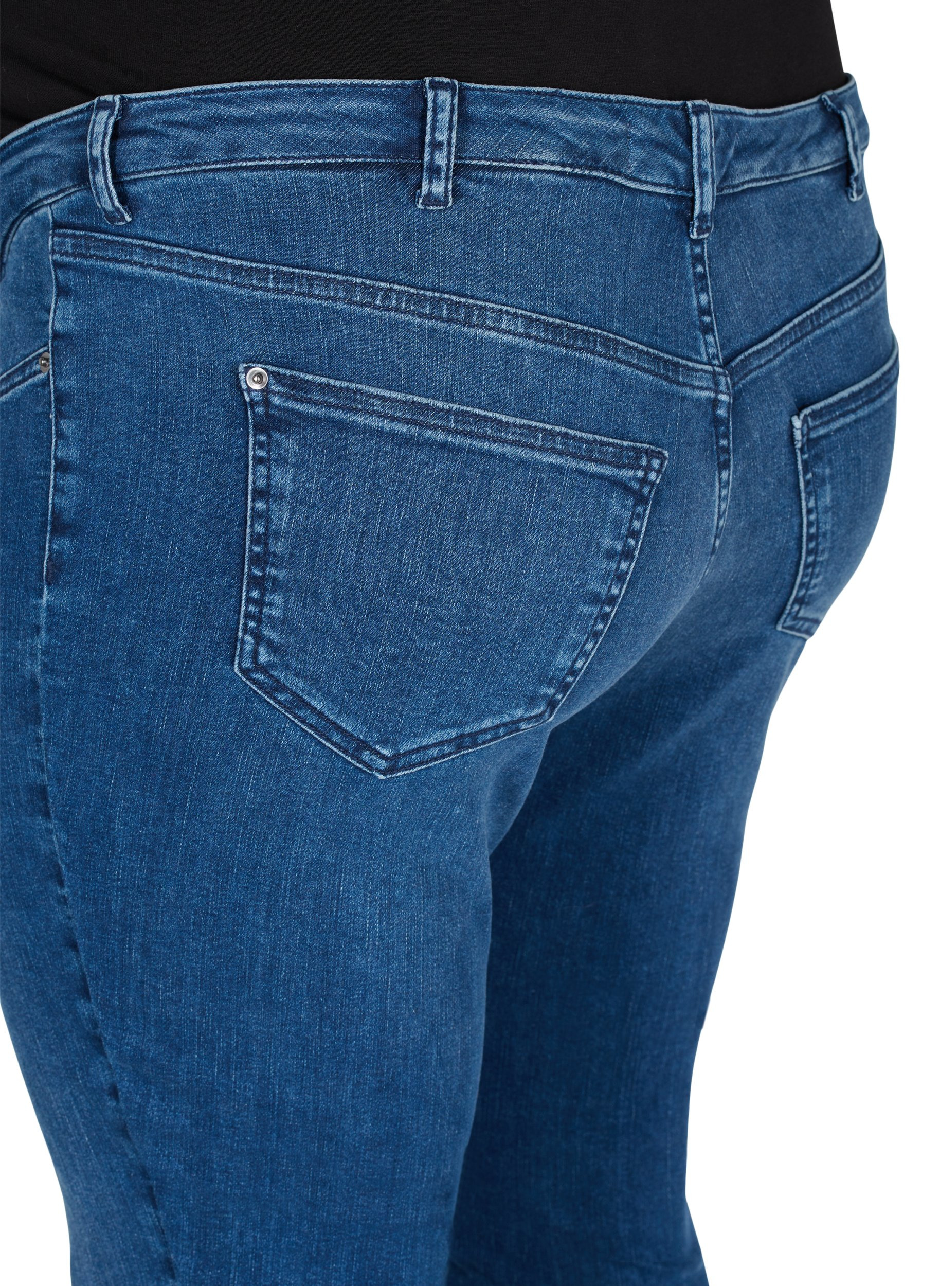 Amy jeans til gravide, Blue denim, Packshot image number 3