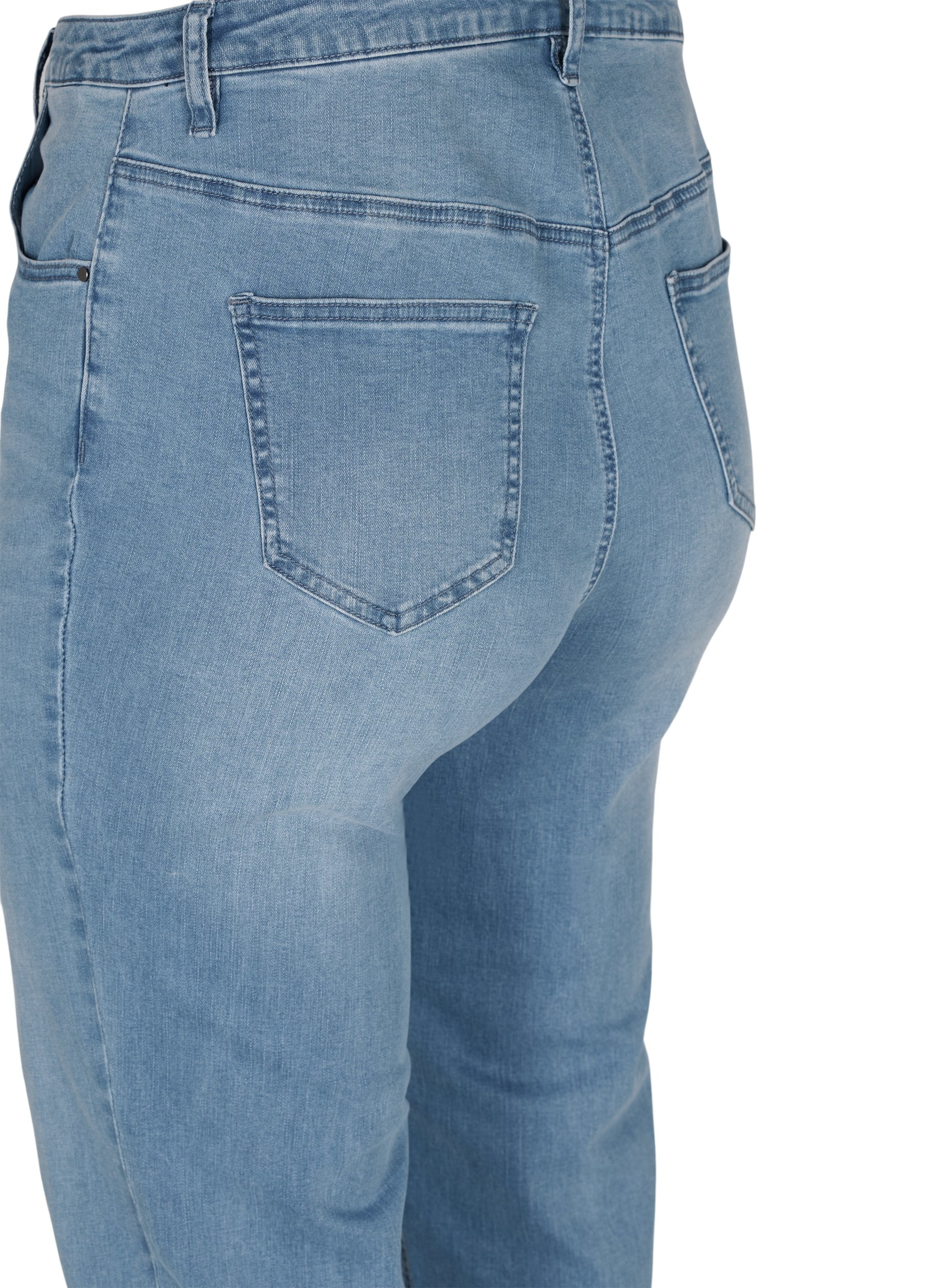 Jeans med ekstra høy liv, Light blue, Packshot image number 3