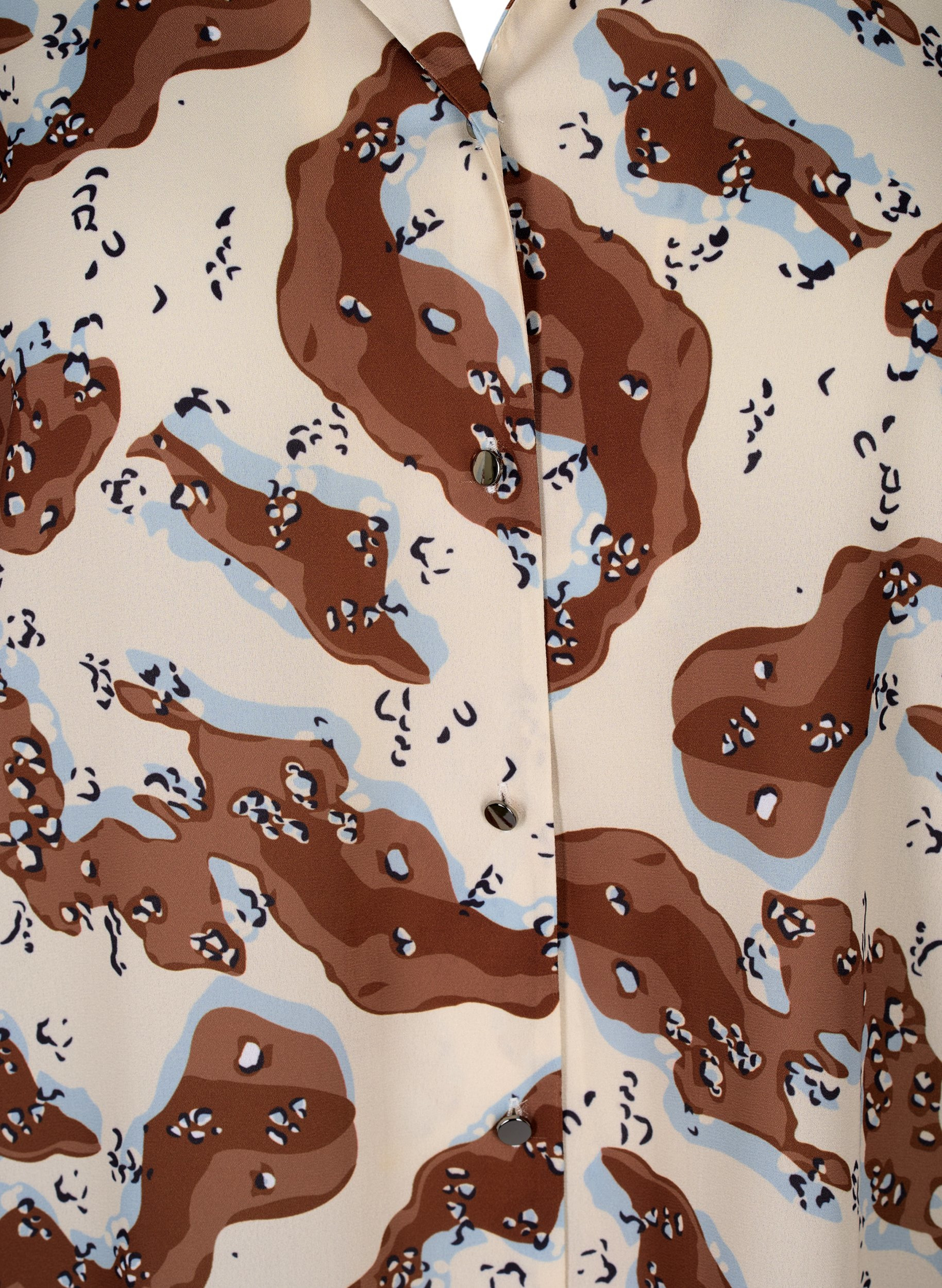 Mønstrete tunika med knapper, Camouflage AOP, Packshot image number 2
